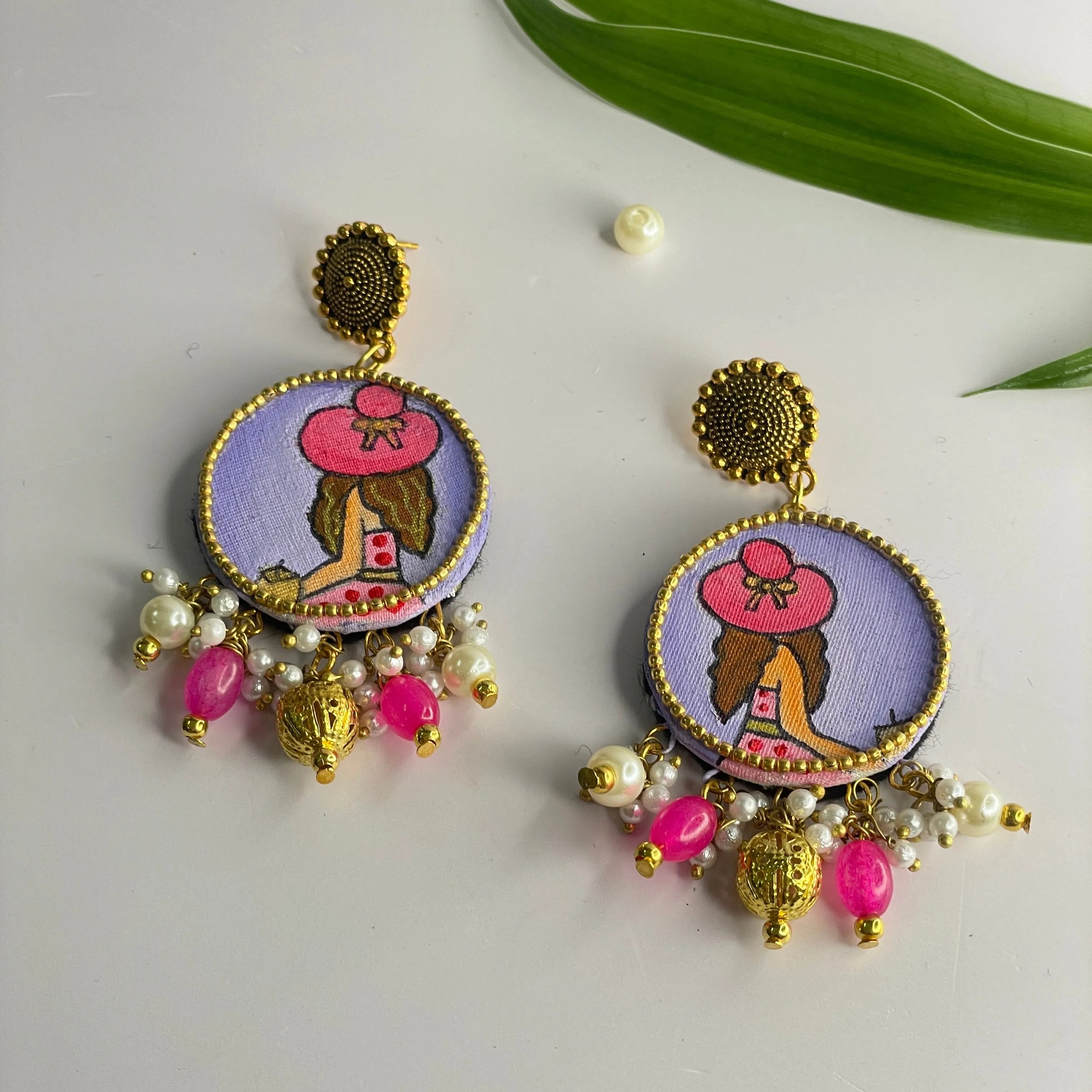 Alzena Classic Lavender Handmade Drop (Earrings) HP-ER- - KHOJ.CITY