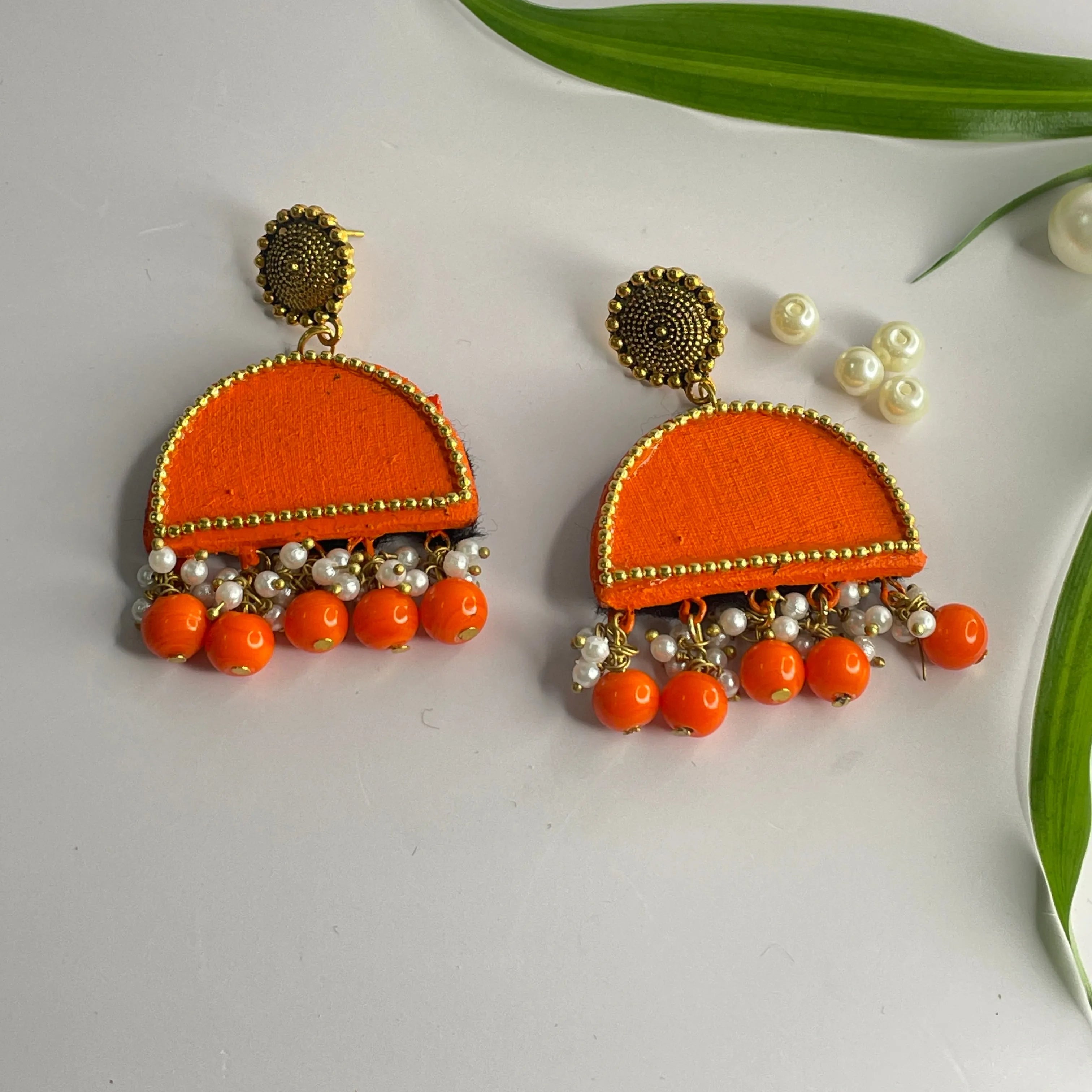 Hasti Classic Orange Handmade (Earring) HP-NP- - KHOJ.CITY