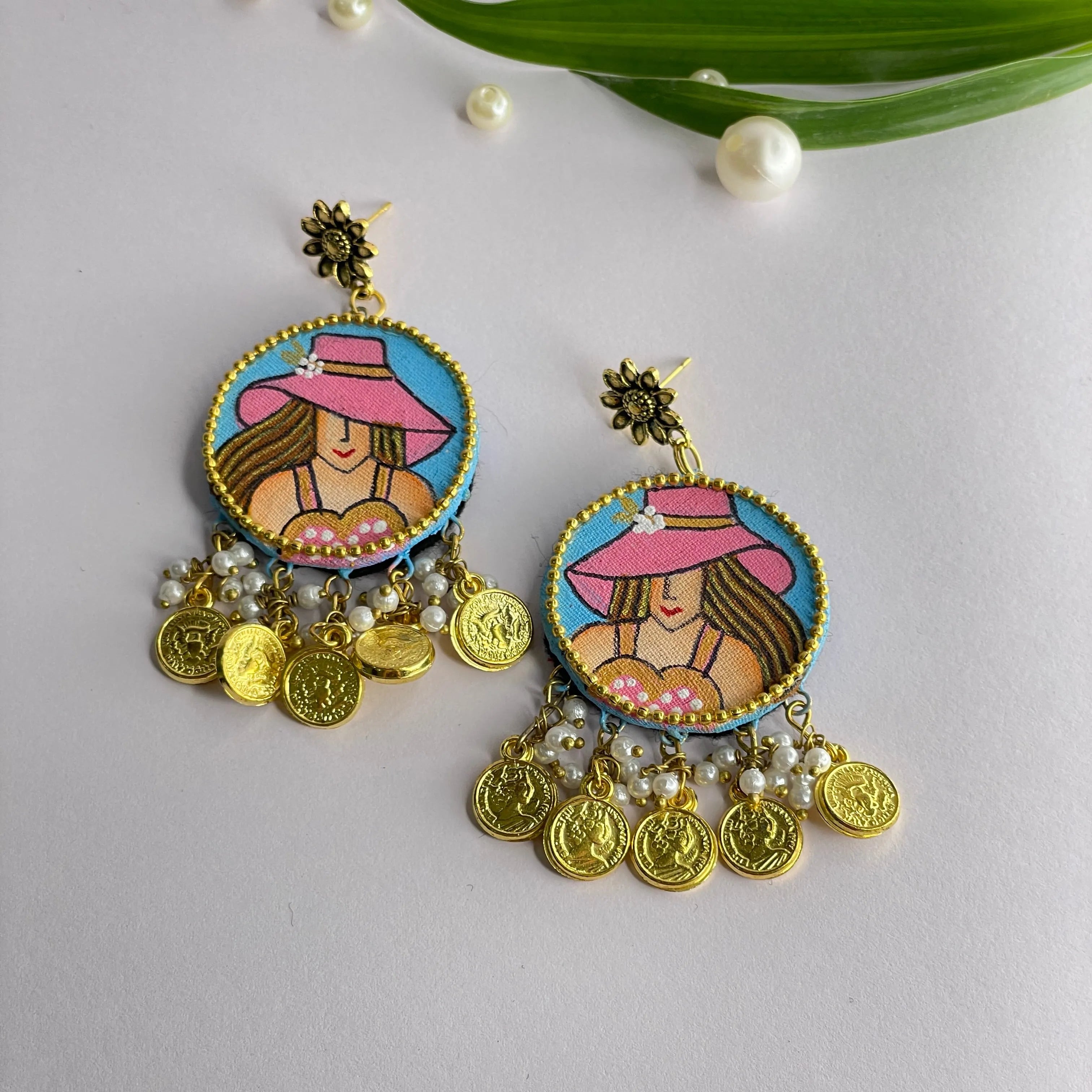 Seton Traditional Blue Handmade Drop (Earrings) HP-ER- - KHOJ.CITY