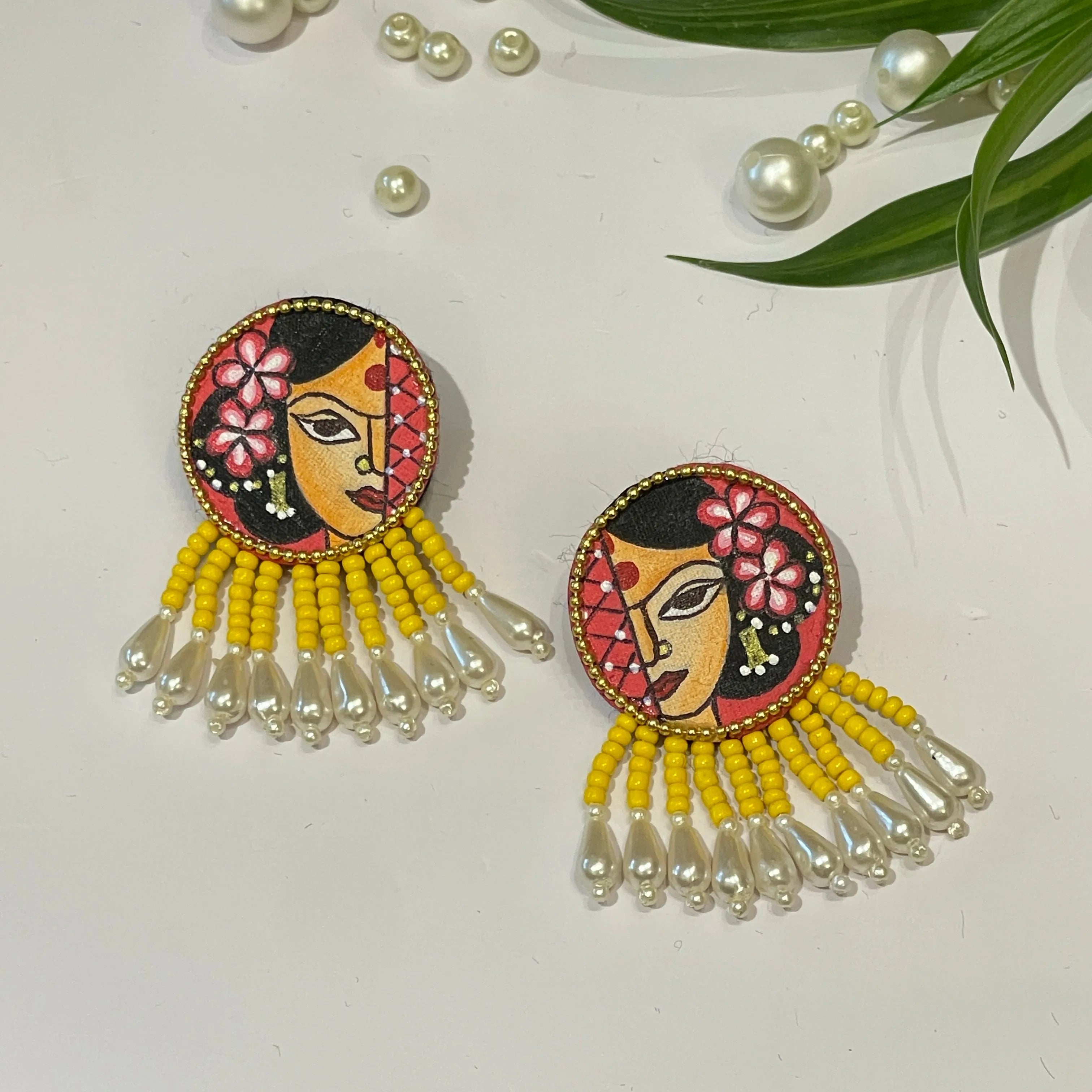 Mini Classic Multi Color Hand Painted Stud (Earrings) HP-ER-113 - KHOJ.CITY