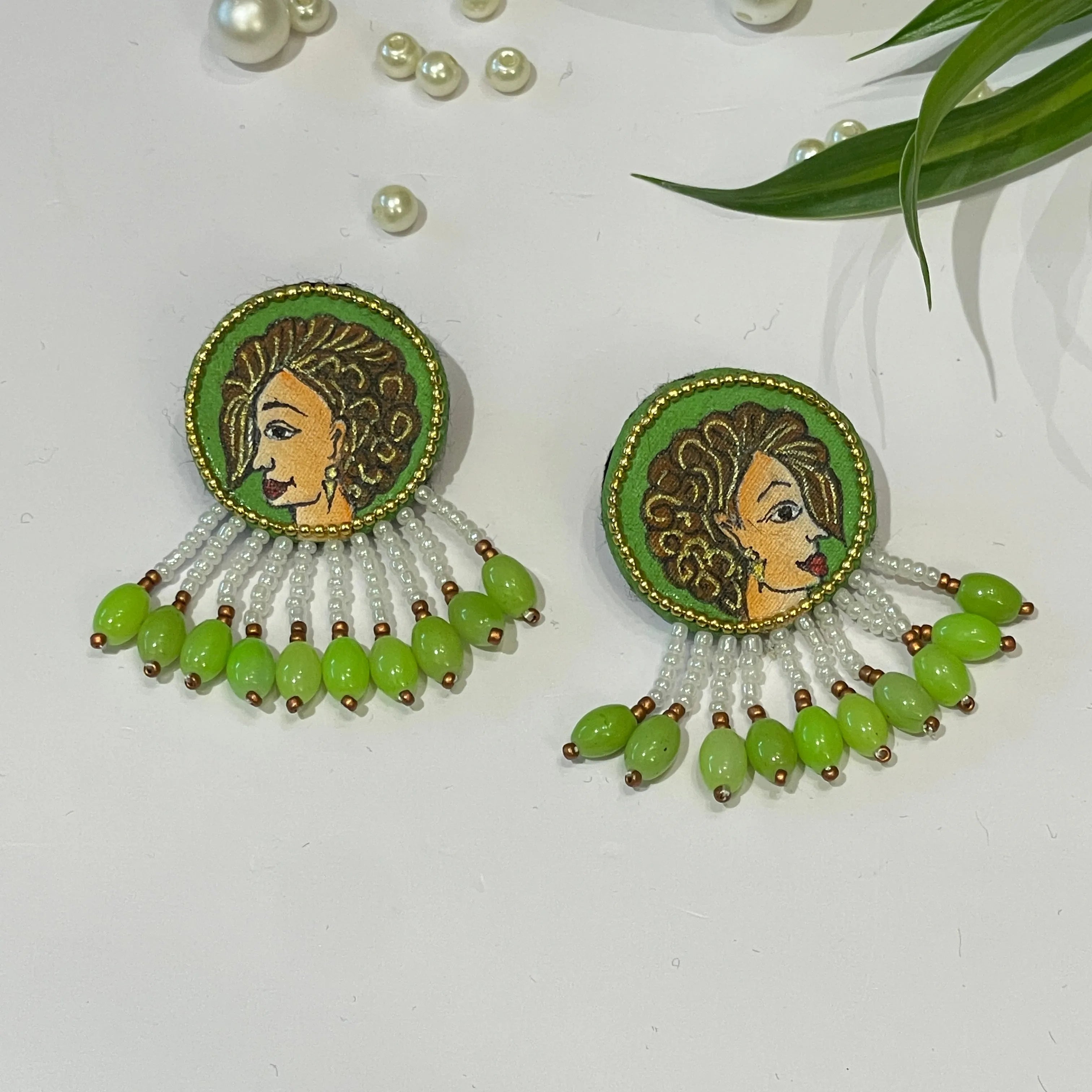Mini Classic Multi Color Hand Painted Stud (Earrings) HP-ER-114 - KHOJ.CITY