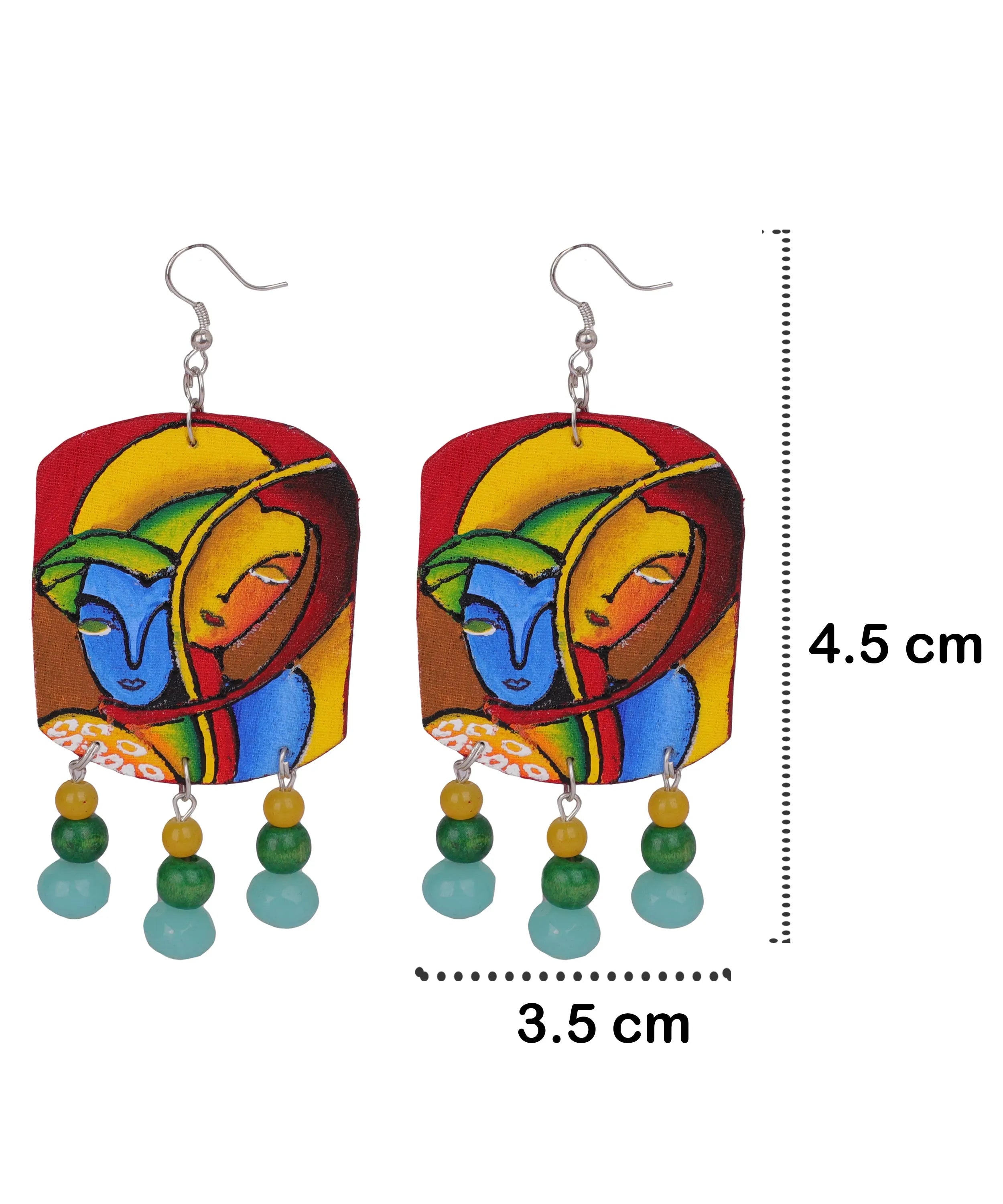 Modern Brij Ke Kanha Traditional Multi Color Hand Painted (Necklace Set) HP-NP-196 - KHOJ.CITY