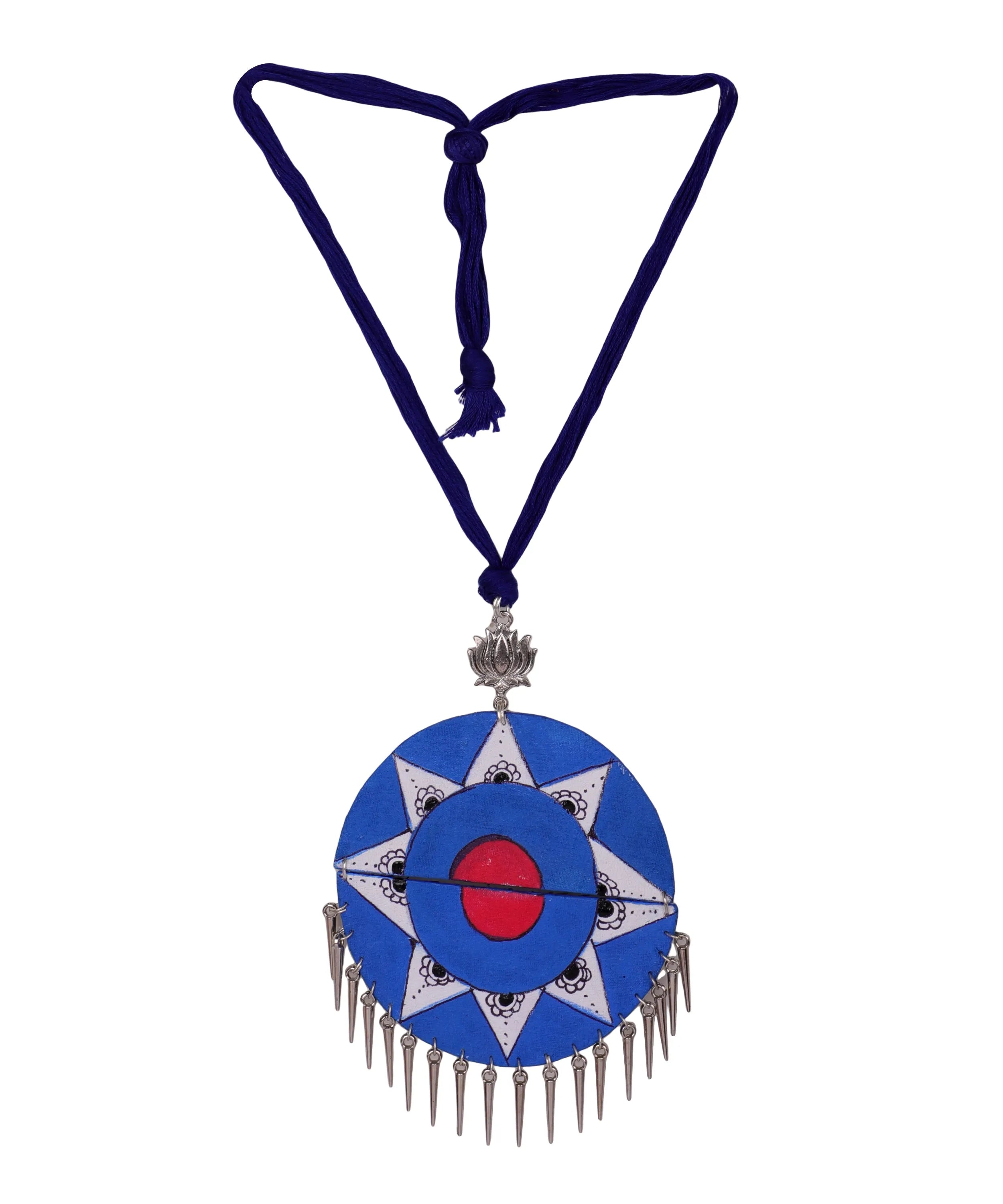 Moon Magic Classic Multi Color Hand Painted (Necklace) HP-NP-066 - KHOJ.CITY