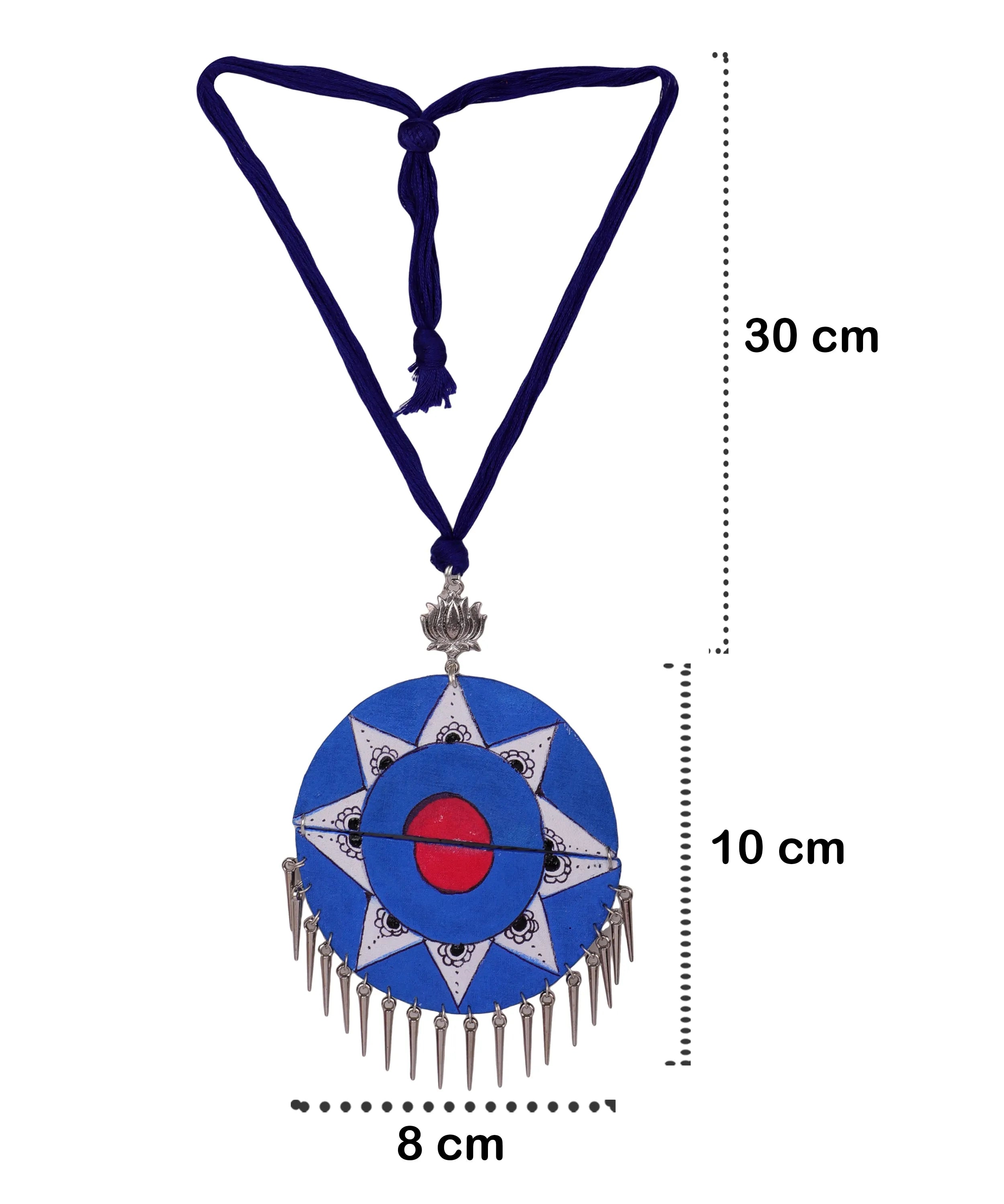 Moon Magic Classic Multi Color Hand Painted (Necklace) HP-NP-066 - KHOJ.CITY