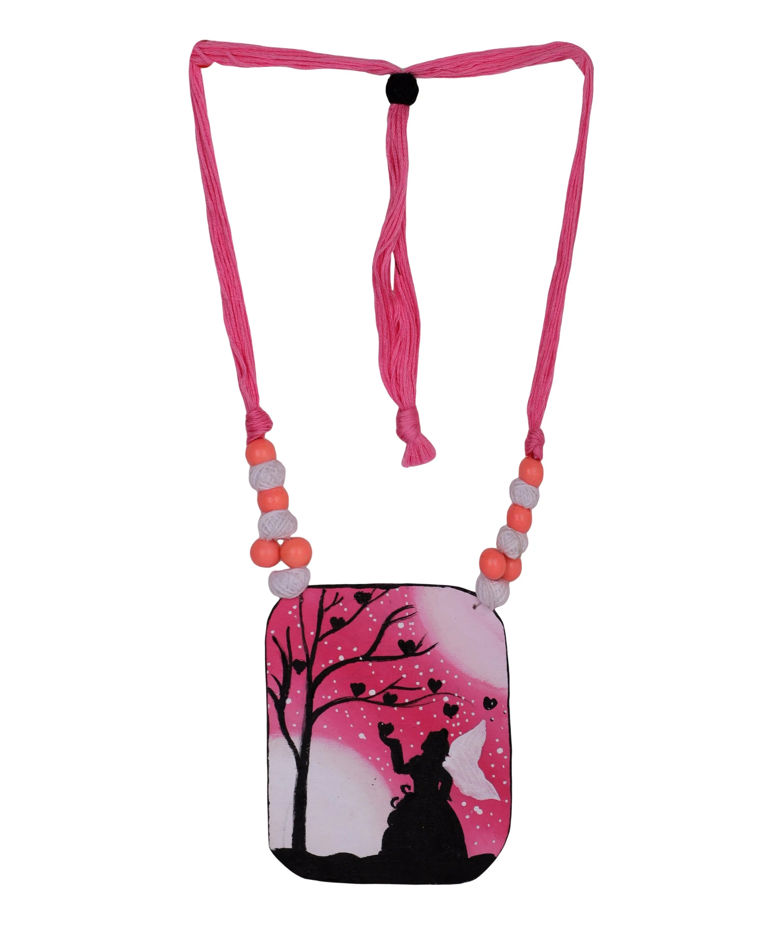 Moonlit Classic Multi Color Hand Painted (Necklace) HP-NP-067 - KHOJ.CITY