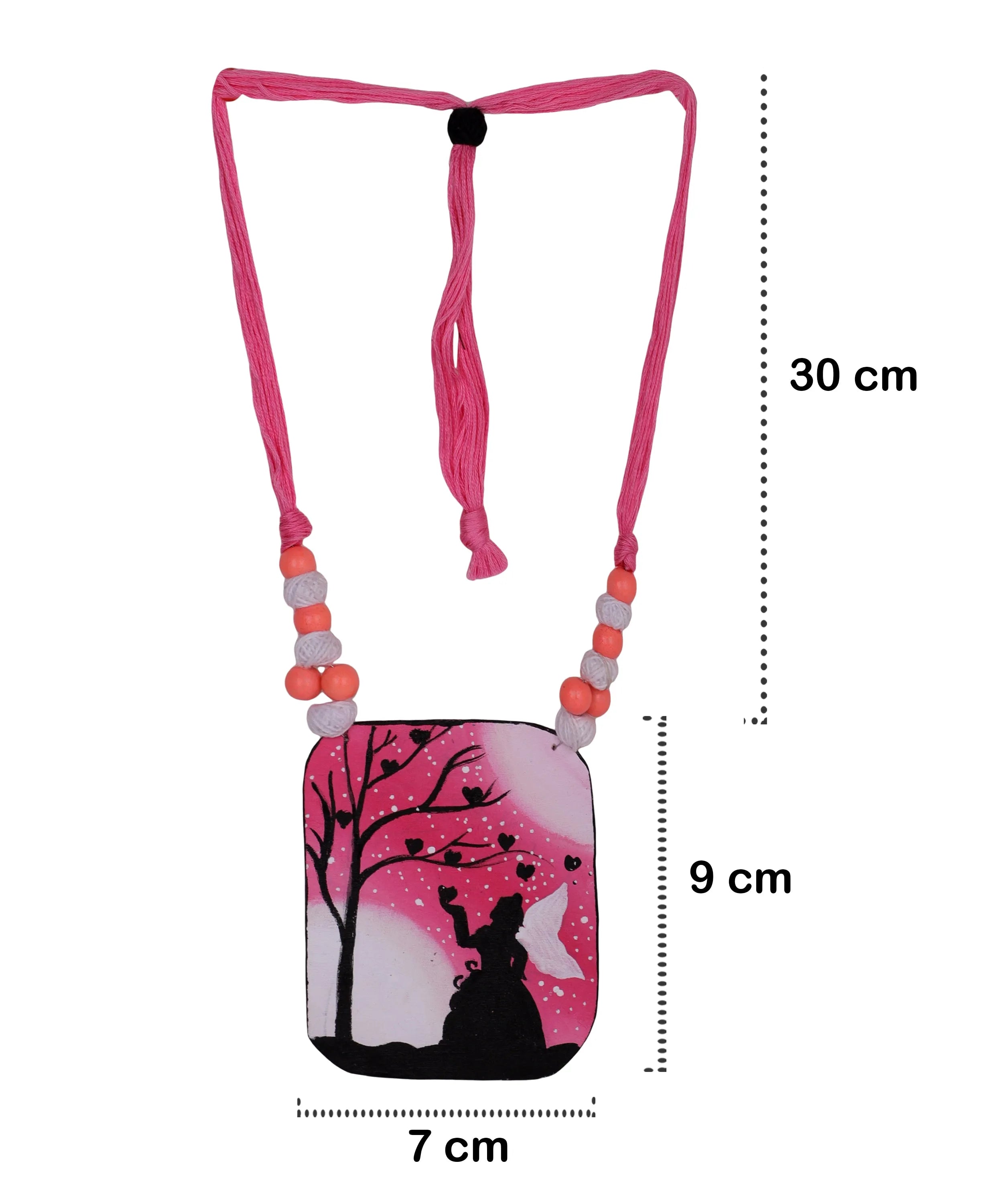 Moonlit Classic Multi Color Hand Painted (Necklace) HP-NP-067 - KHOJ.CITY