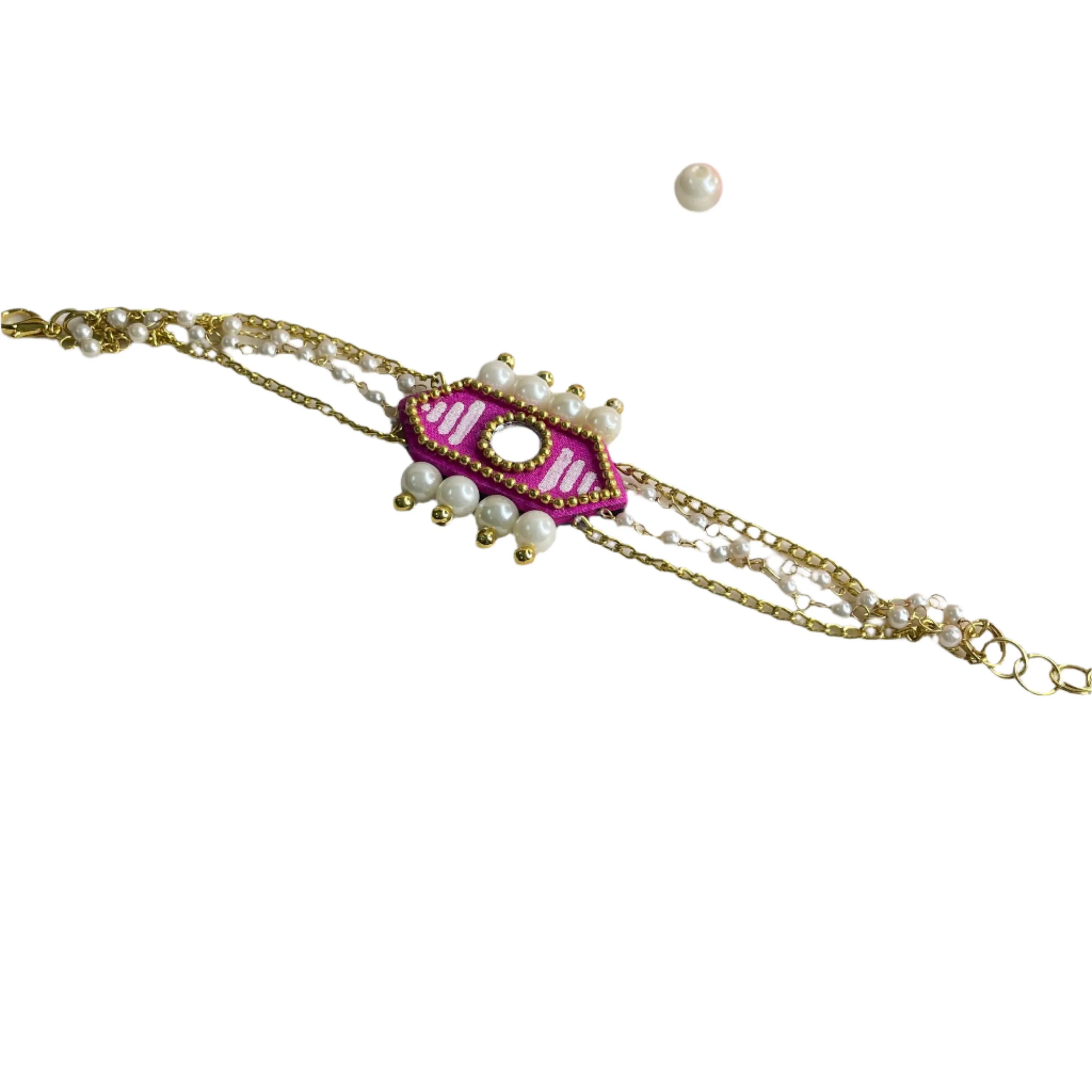 Nalini Traditional Multi Color Hand Painted (Bracelet) HP-BR-001 - KHOJ.CITY