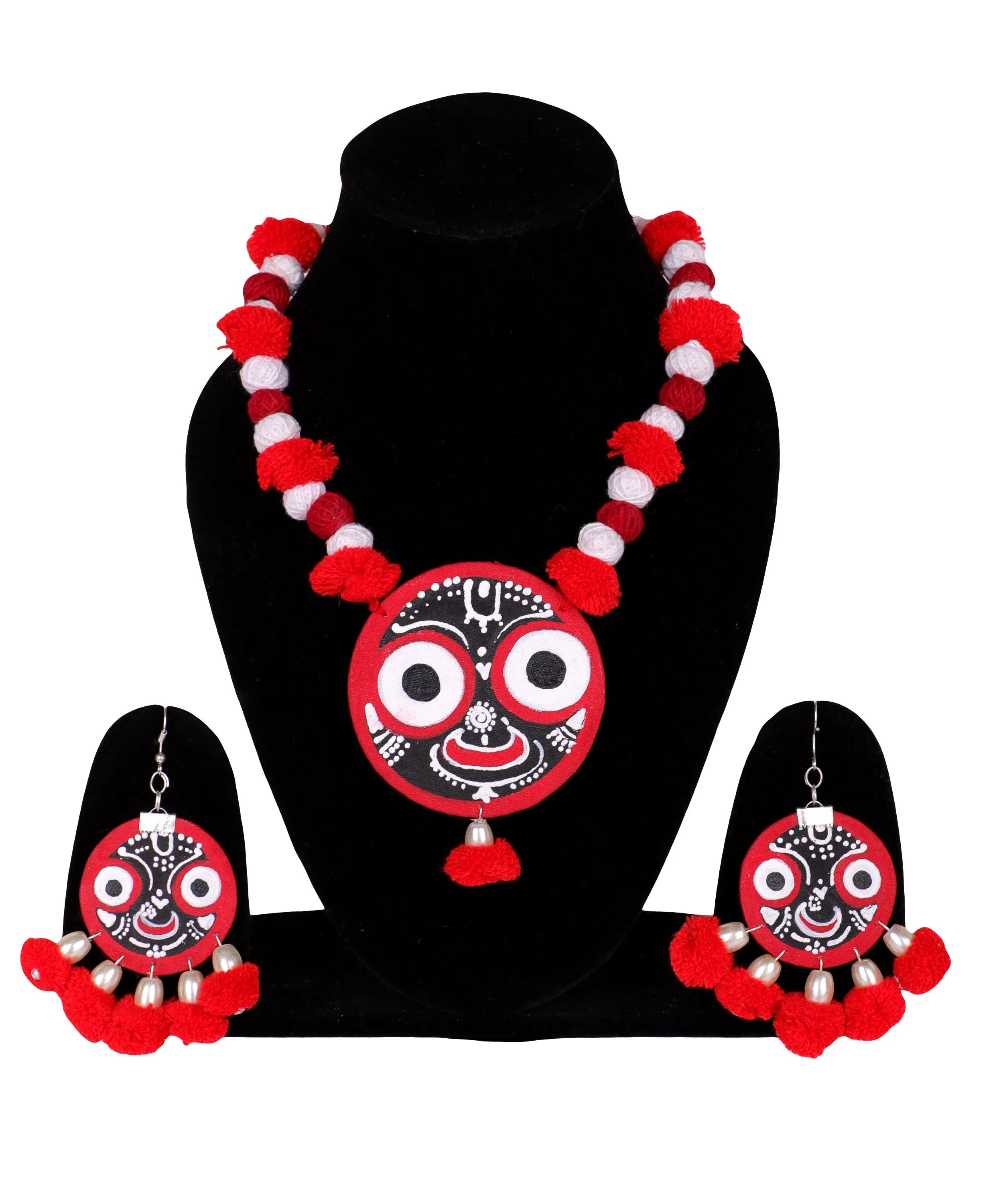 Narayana Jagannath Traditional Multi Color Hand Painted (Necklace Set) HP-NP-198 - KHOJ.CITY