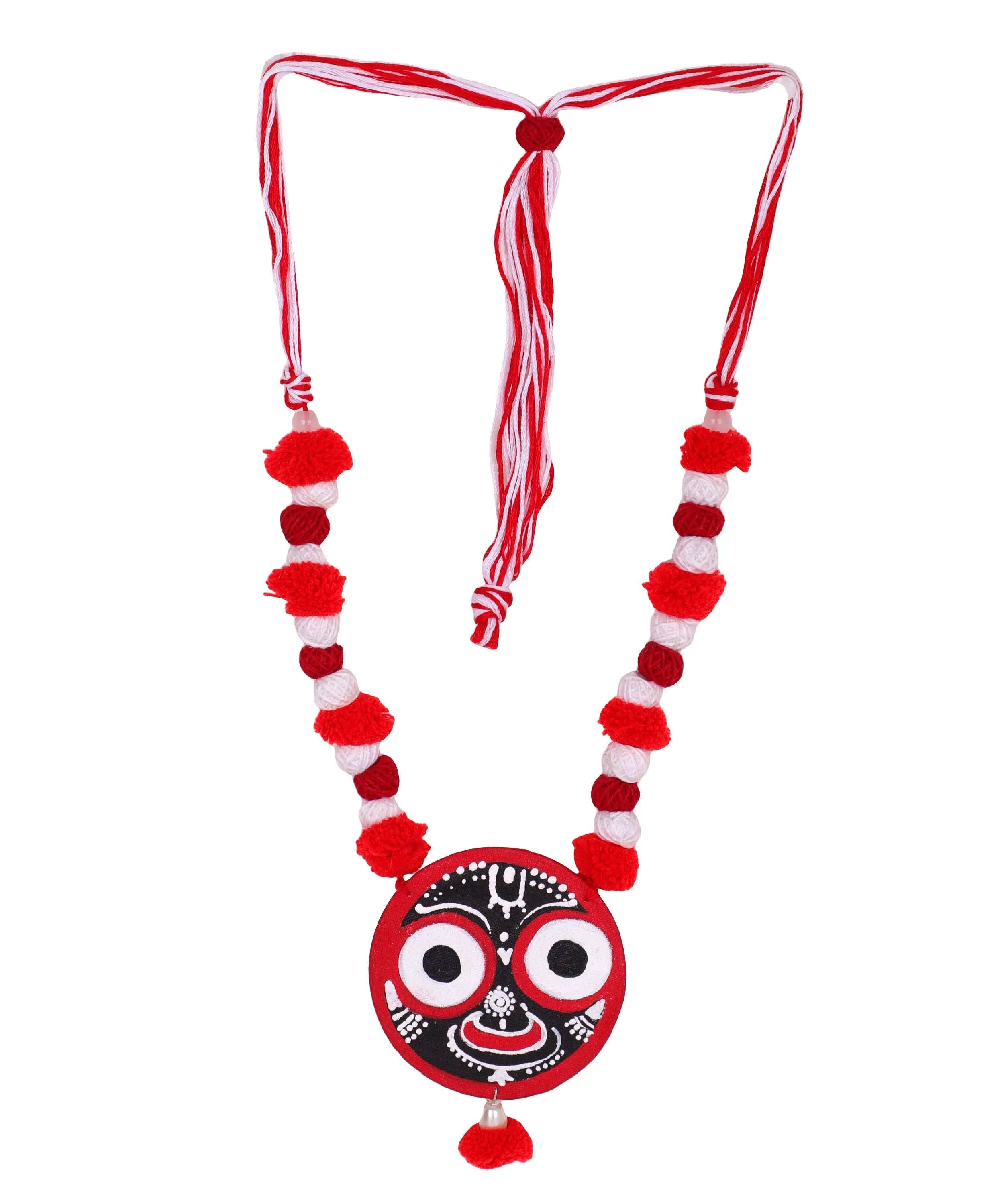 Narayana Jagannath Traditional Multi Color Hand Painted (Necklace) HP-NP-155 - KHOJ.CITY