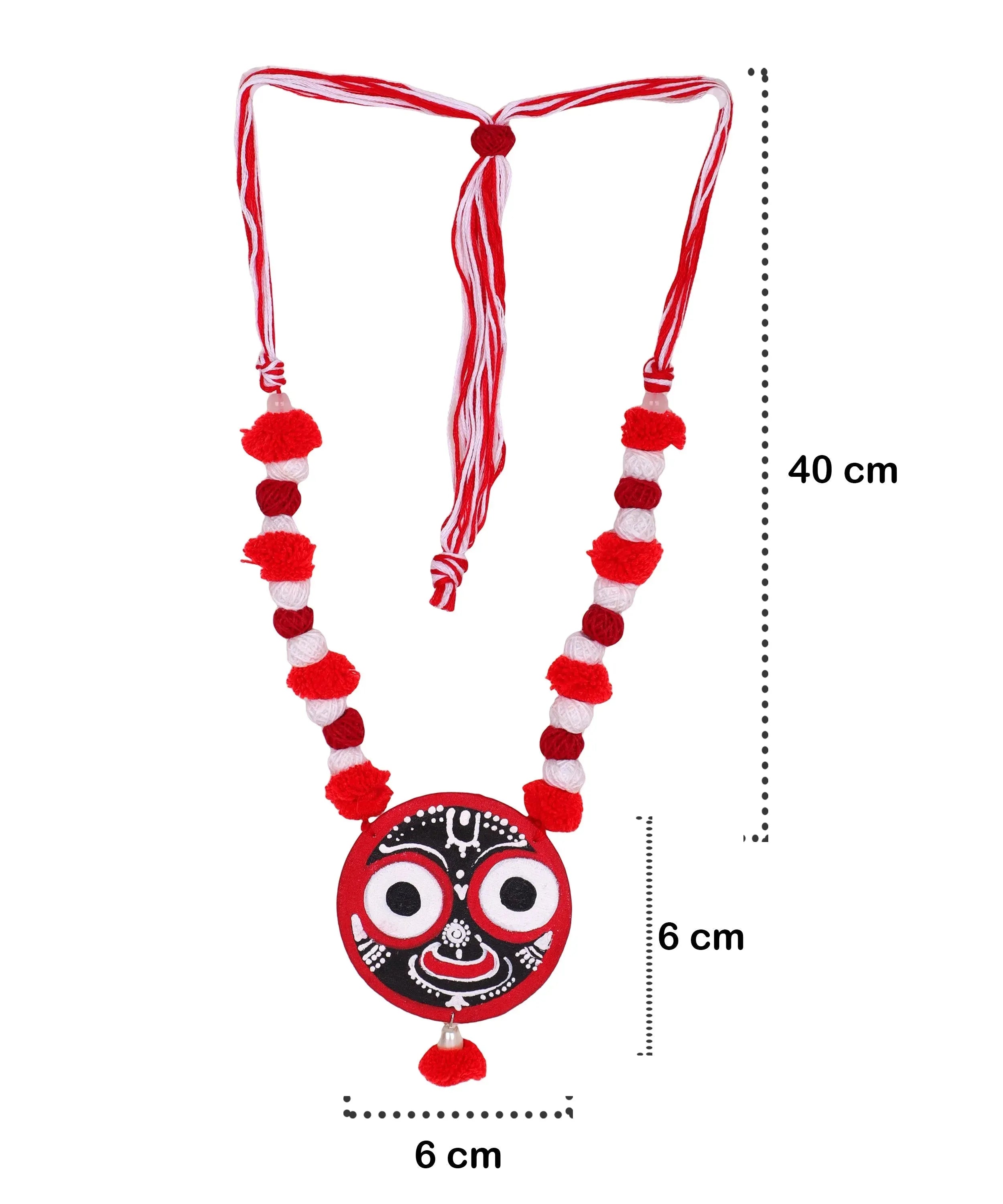 Narayana Jagannath Traditional Multi Color Hand Painted (Necklace Set) HP-NP-198 - KHOJ.CITY