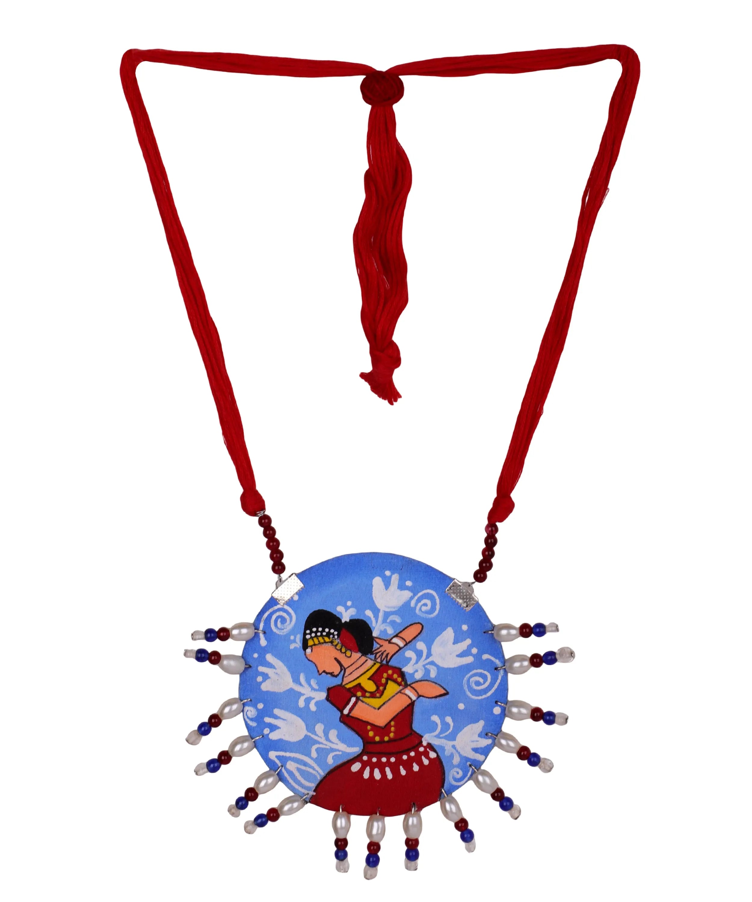 Natyam Classic Multi Color Hand Painted (Necklace) HP-NP-073 - KHOJ.CITY