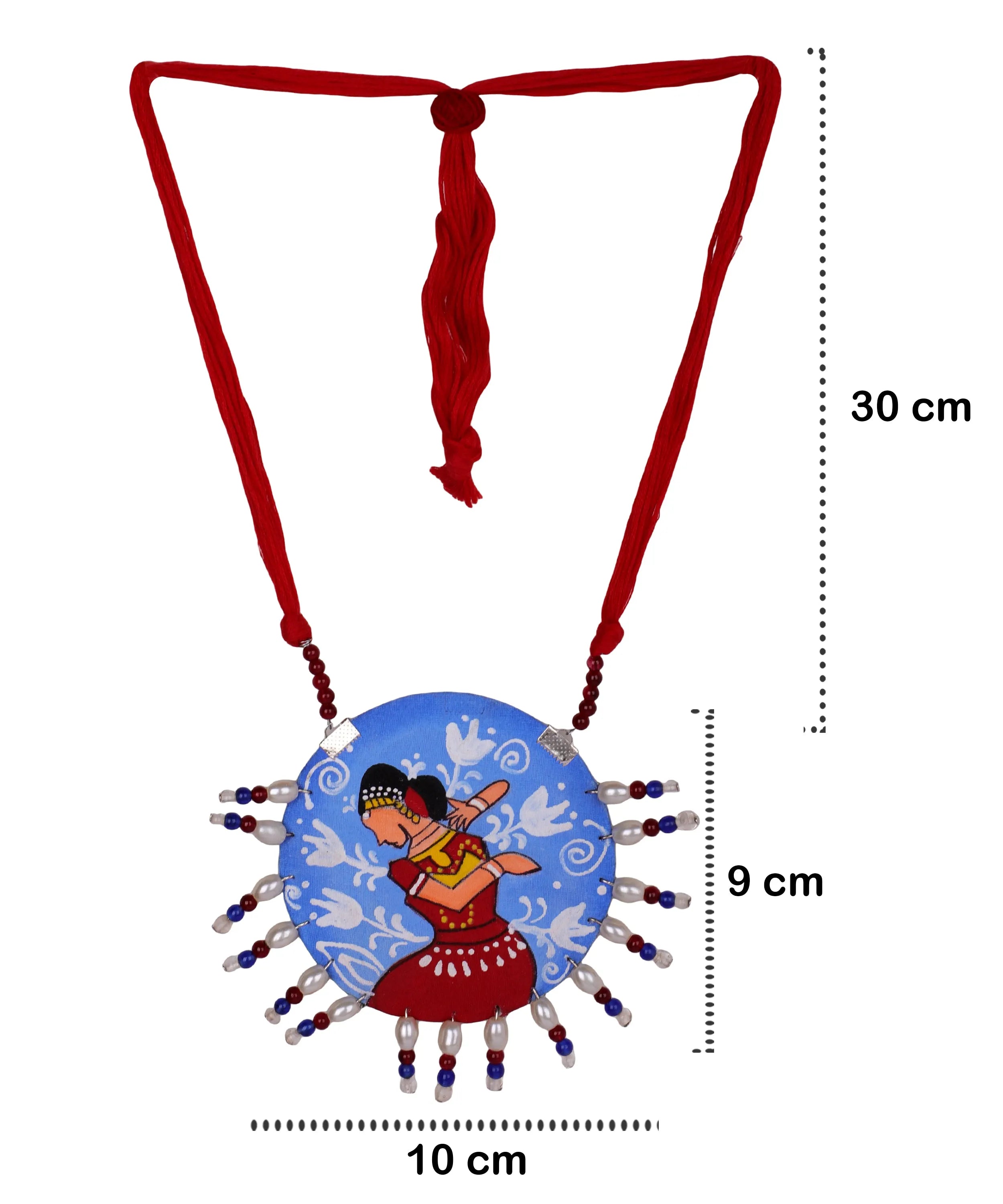 Natyam Classic Multi Color Hand Painted (Necklace) HP-NP-073 - KHOJ.CITY