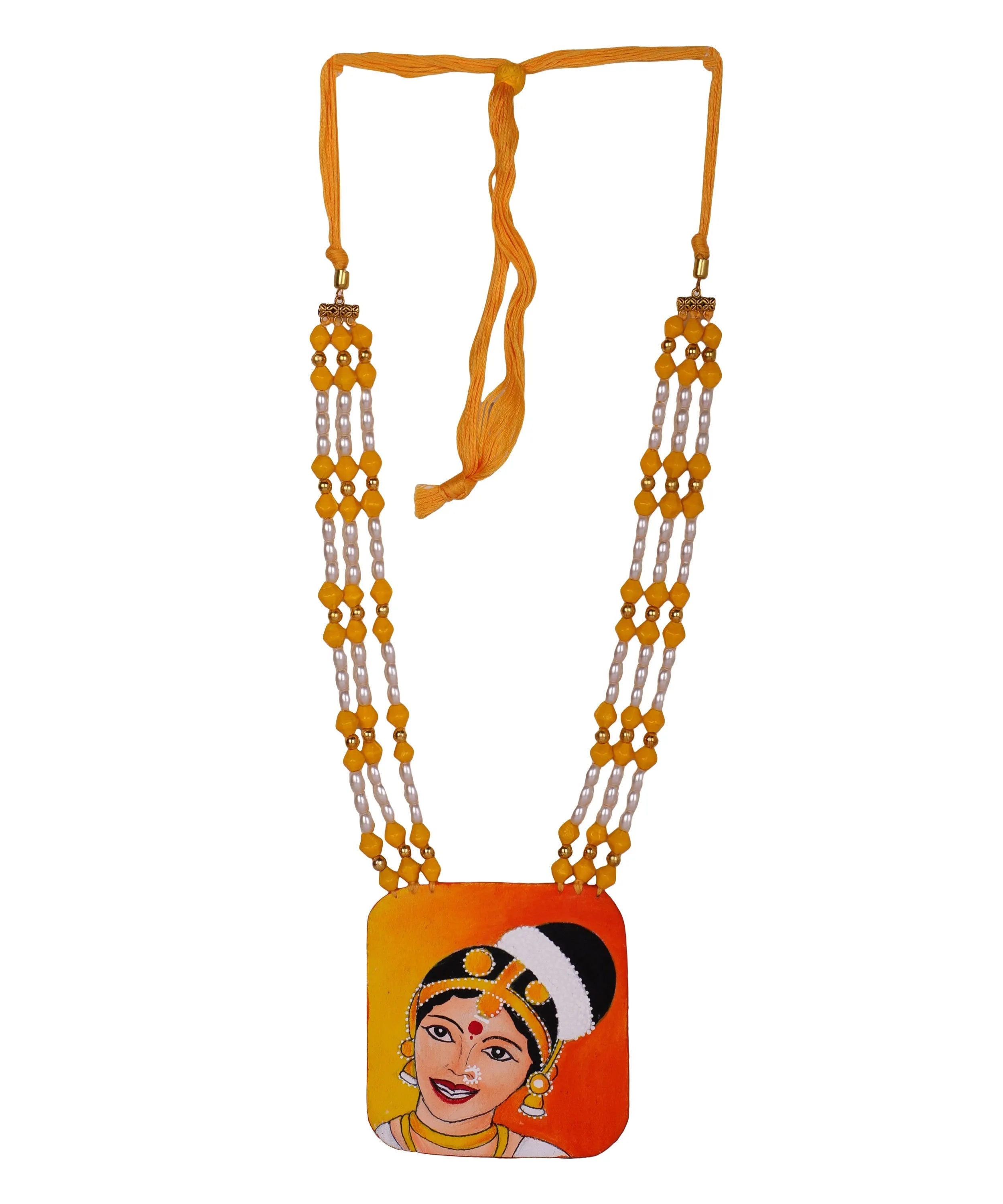 Nrit Classic Multi Color Hand Painted (Necklace) HP-NP-077 - KHOJ.CITY
