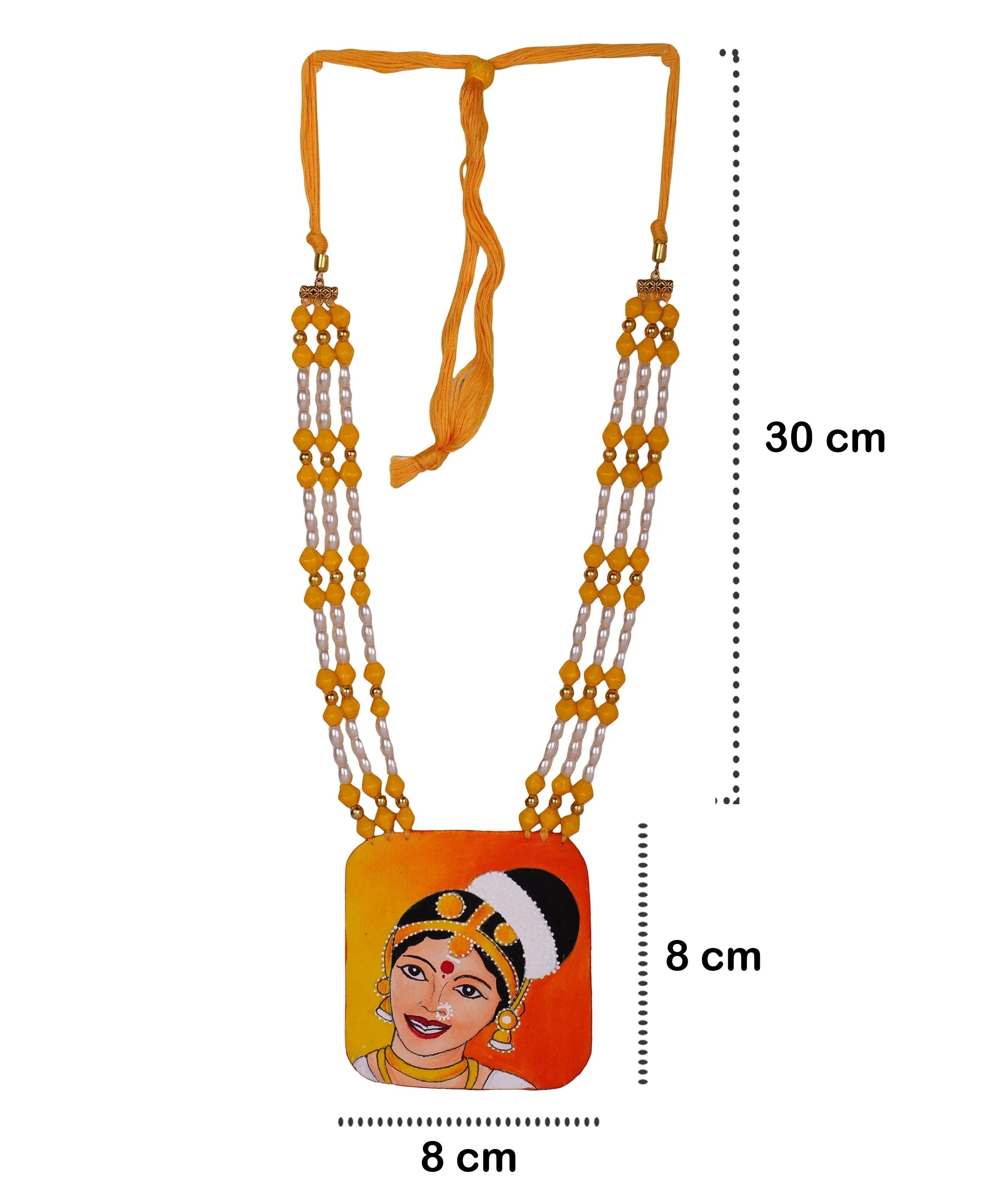 Nrit Classic Multi Color Hand Painted (Necklace) HP-NP-077 - KHOJ.CITY