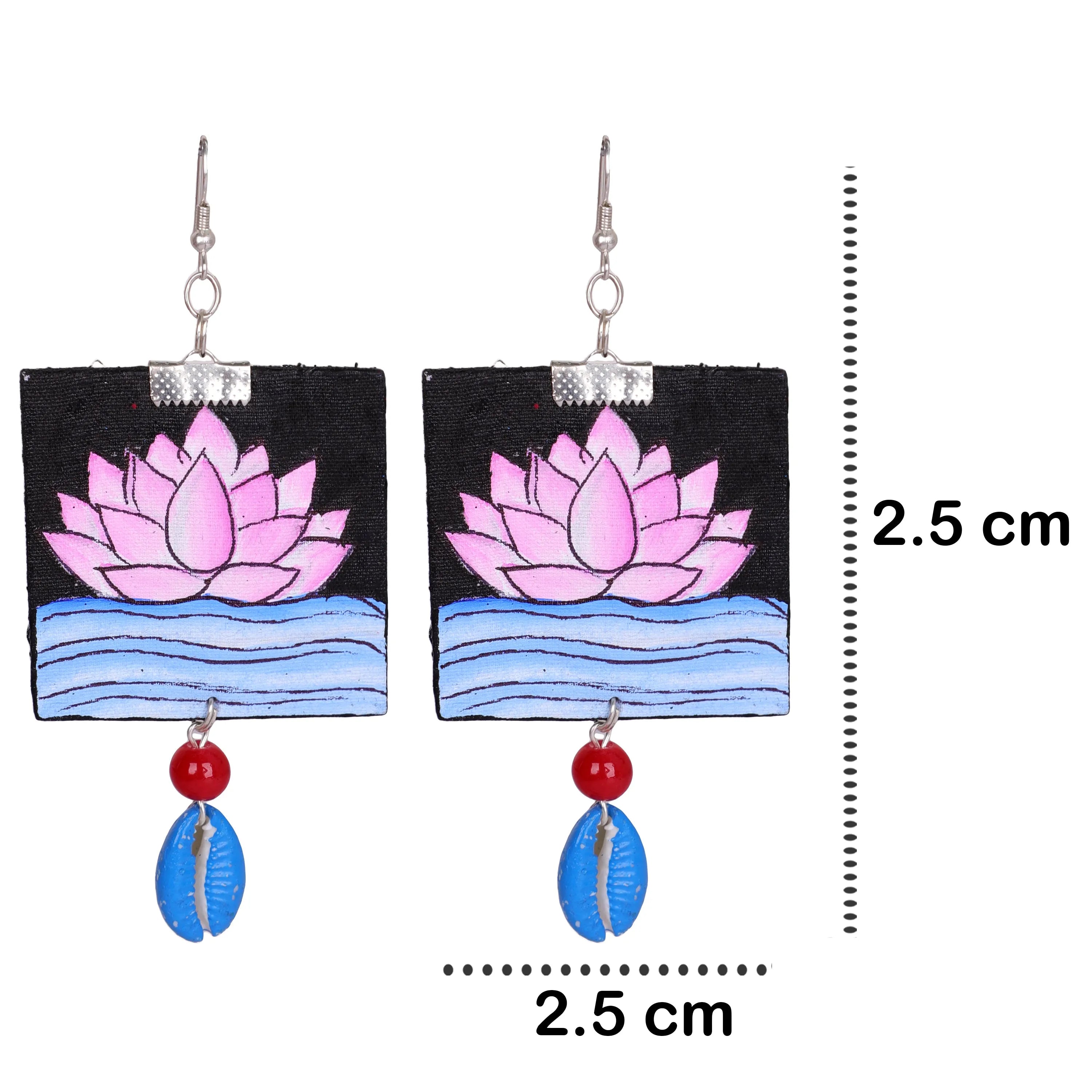 Padmavati Classic Multi Color Hand Painted (Earring) HP-ER-266 - KHOJ.CITY