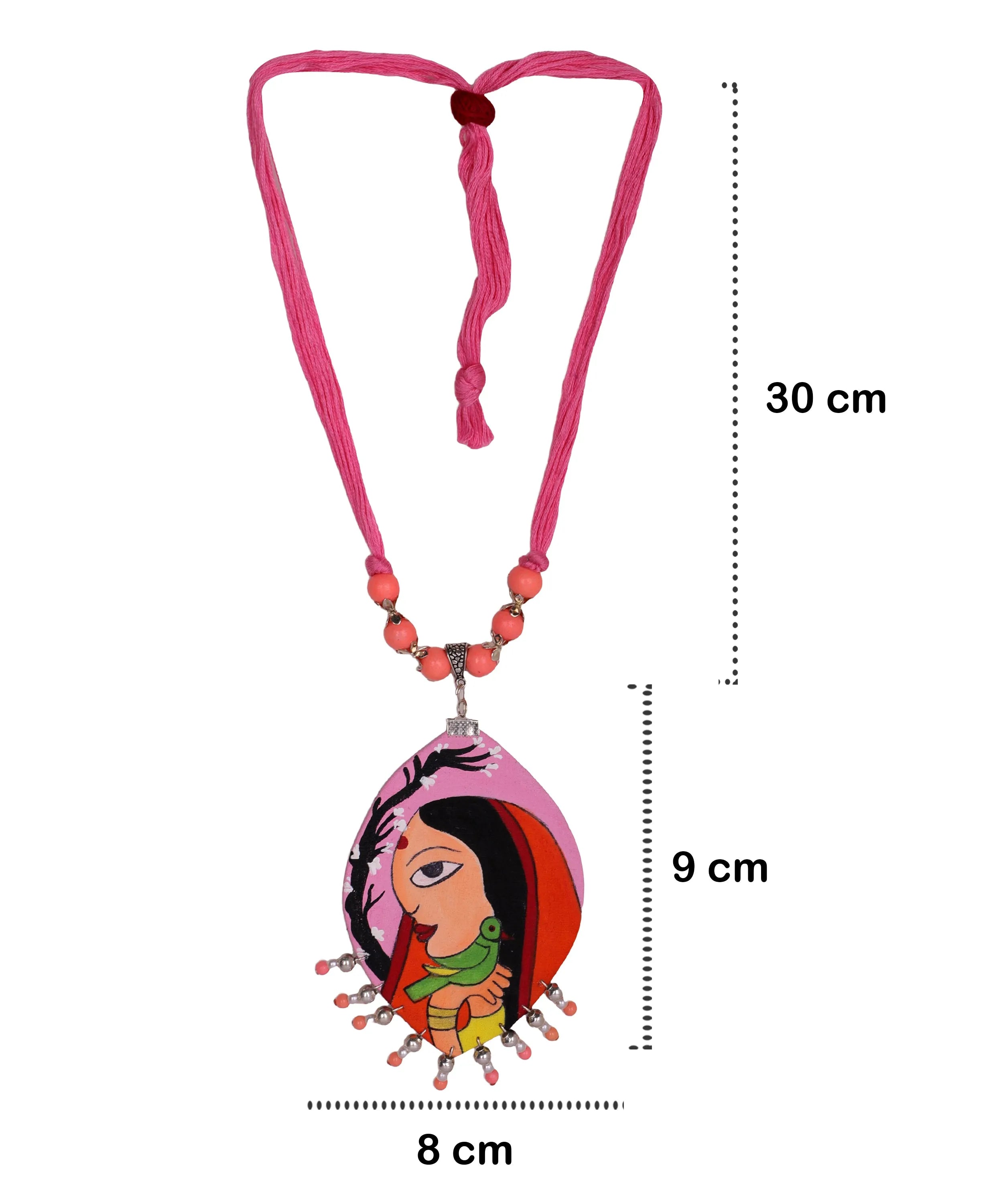 Paloma Classic Multi Color Hand Painted (Necklace) HP-NP-082 - KHOJ.CITY