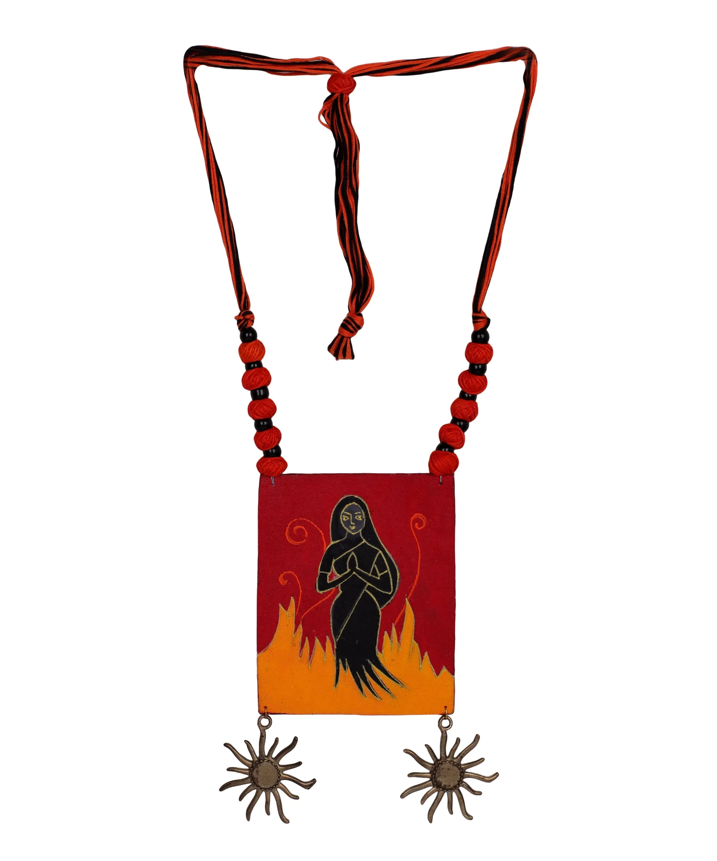 Panchali Classic Multi Color Hand Painted (Necklace) HP-NP-083 - KHOJ.CITY