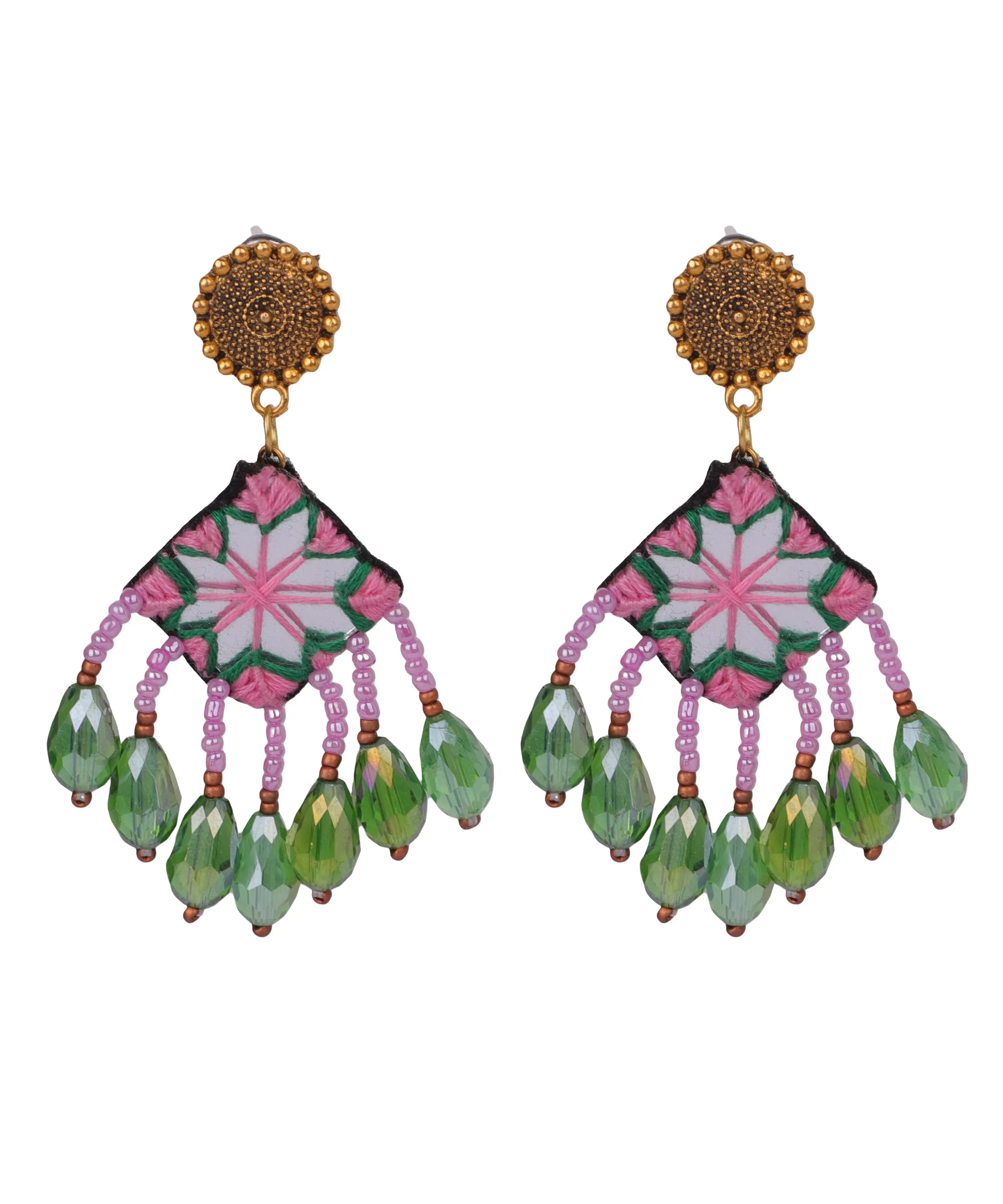 Patalah Mirror Classic Multi Color Handmade Bridal Jewelry (Shaadi Set) -004 - KHOJ.CITY