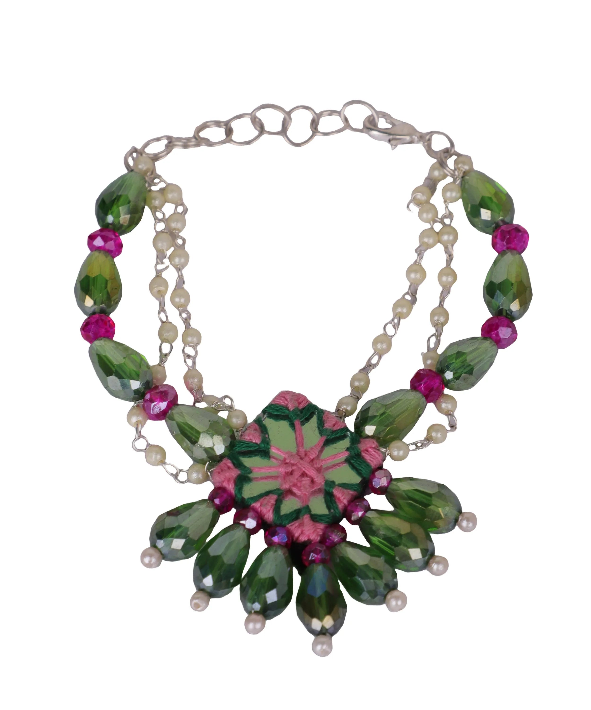 Patalah Mirror Classic Multi Color Handmade Bridal Jewelry (Shaadi Set) -004 - KHOJ.CITY