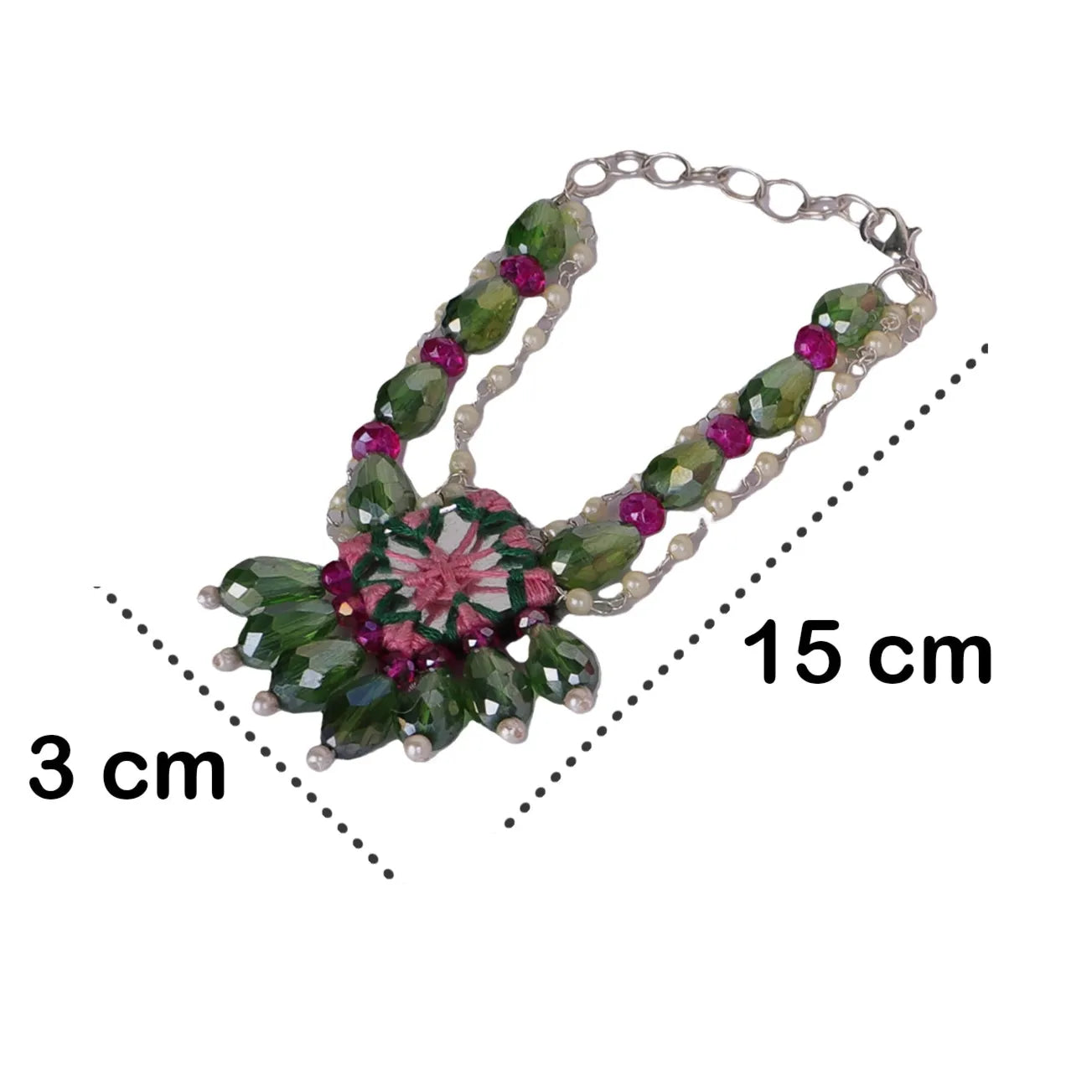 Patalah Mirror Classic Multi Color Handmade Bridal Jewelry (Shaadi Set) -004 - KHOJ.CITY