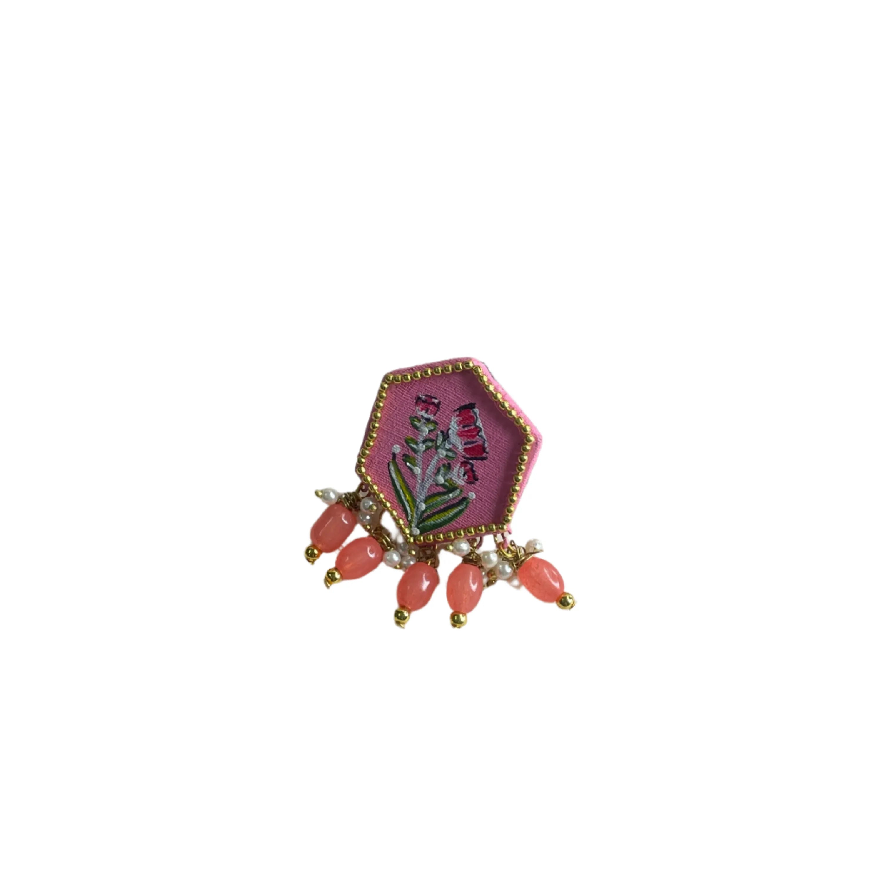 Peachy Classic Multi Color Hand Painted (Ring) HP-RG-012 - KHOJ.CITY