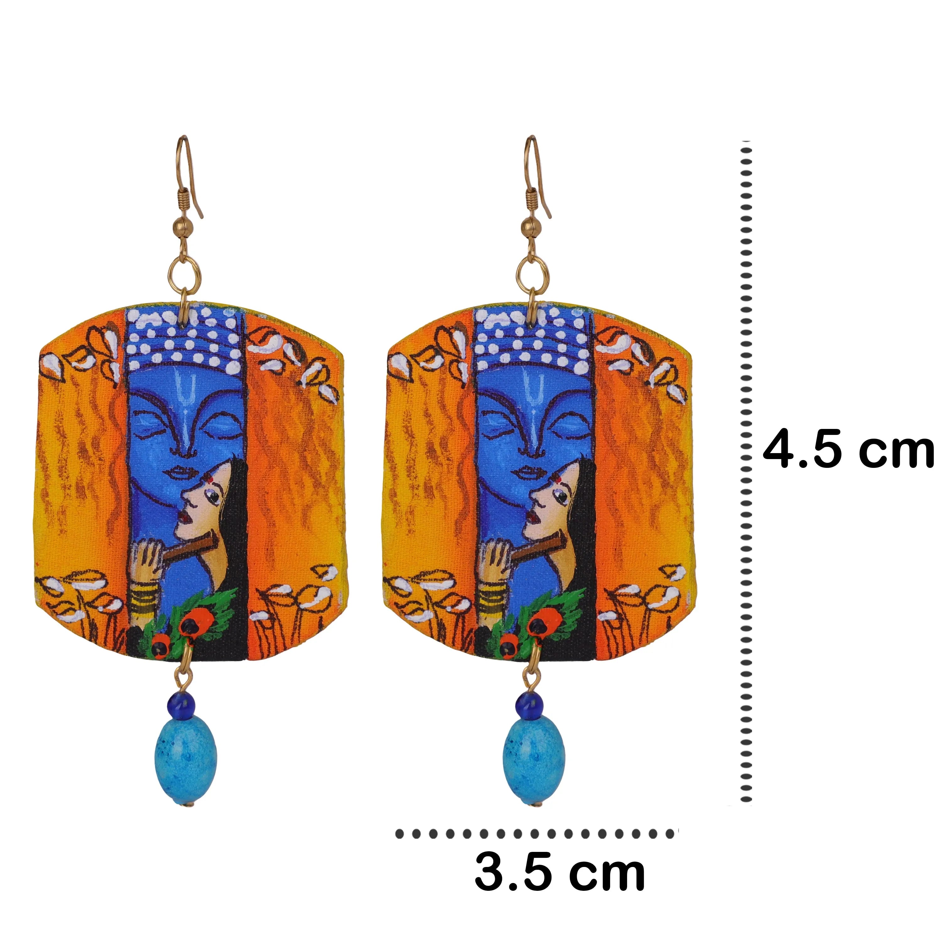 Prem Brij Ke Kanha Traditional Multi Color Hand Painted (Necklace Set) HP-NP-202 - KHOJ.CITY