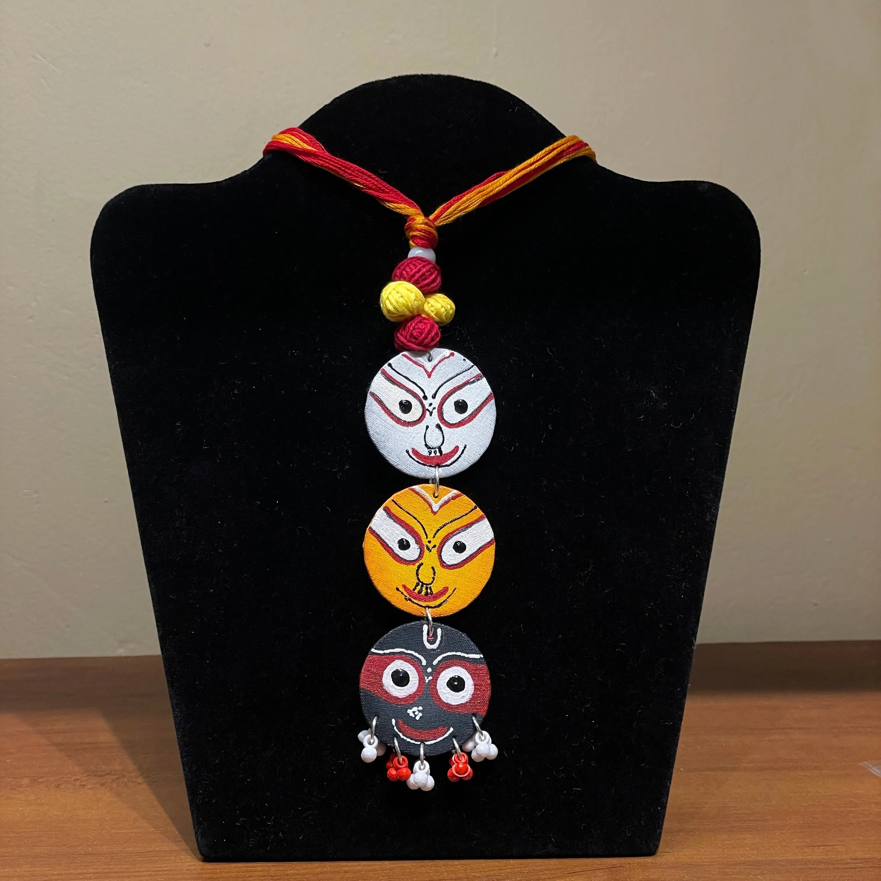Trio Jagannath Traditional Multi Color Hand Painted (Necklace) HP-NP-150 - KHOJ.CITY
