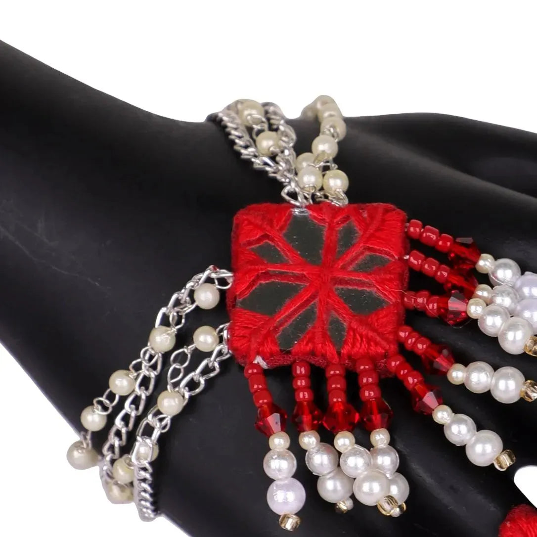 Raani Mirror Traditional Multi Color Handmade (Bracelet) HM-BR-008 - KHOJ.CITY