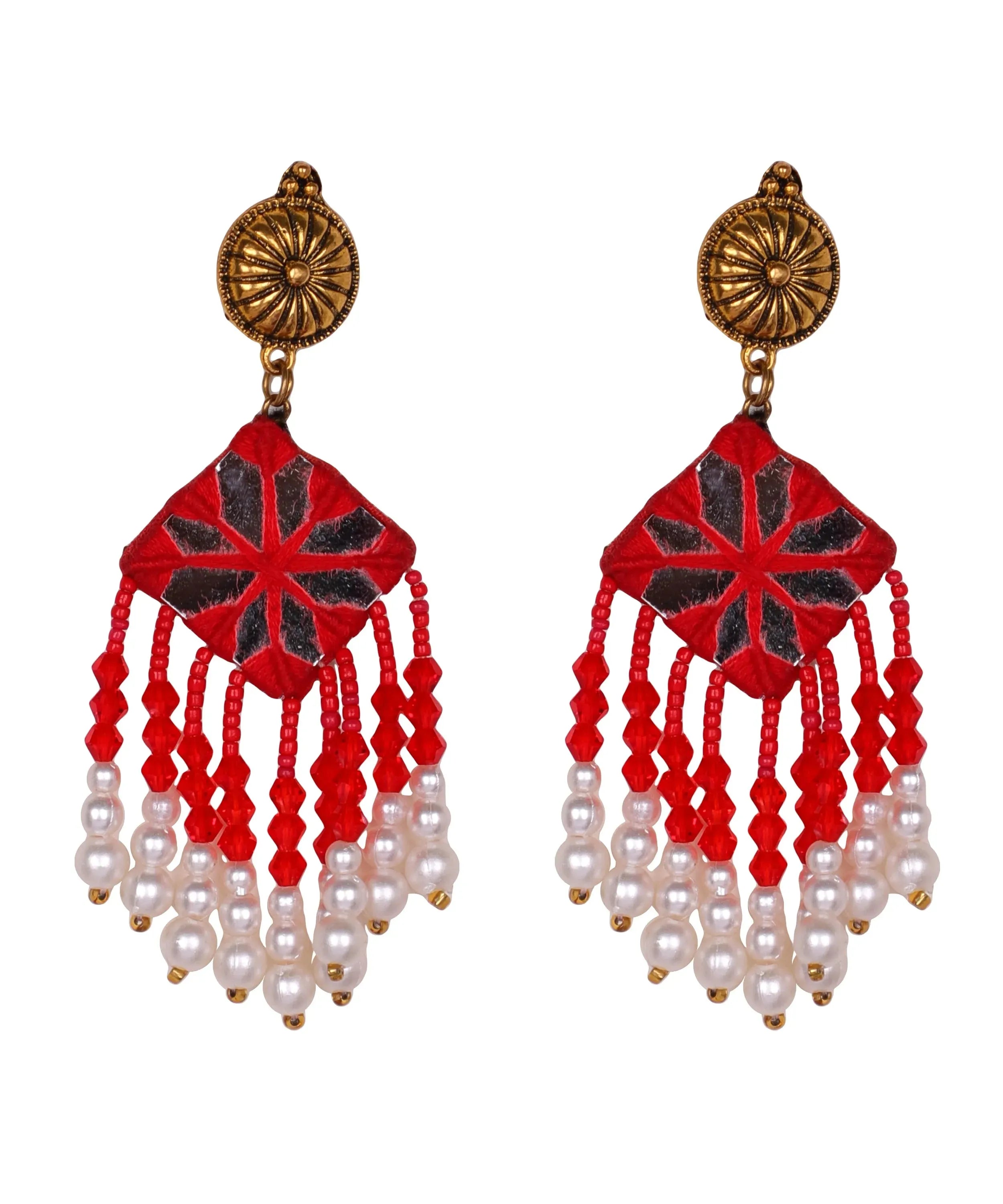 Raani Mirror Traditional Multi Color Handmade Bridal Jewelry (Shaadi Set) -010 - KHOJ.CITY