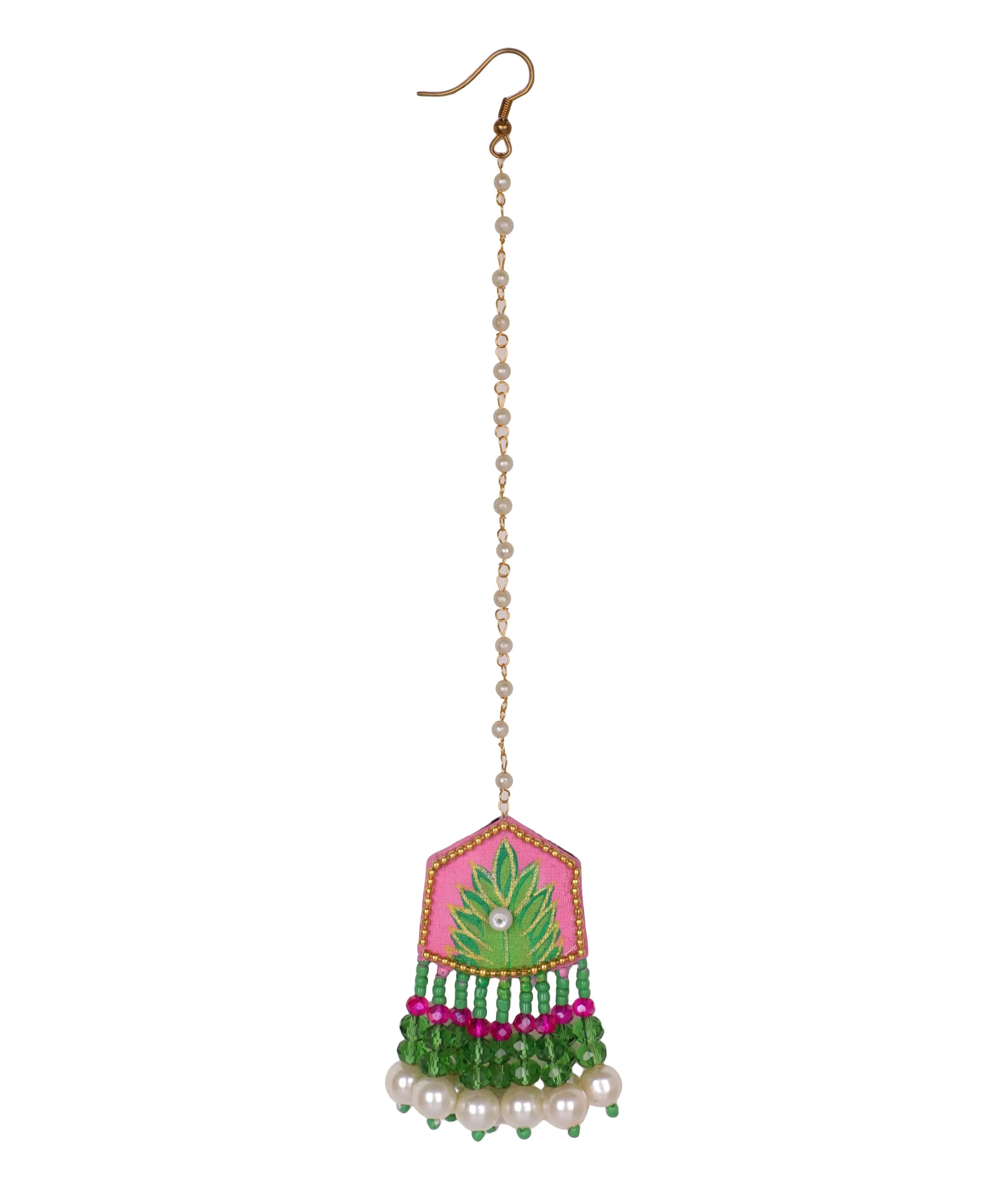 Reni Classic Multi Color Hand Painted Bridal Jewelry (Shaadi Set) - 015 - KHOJ.CITY