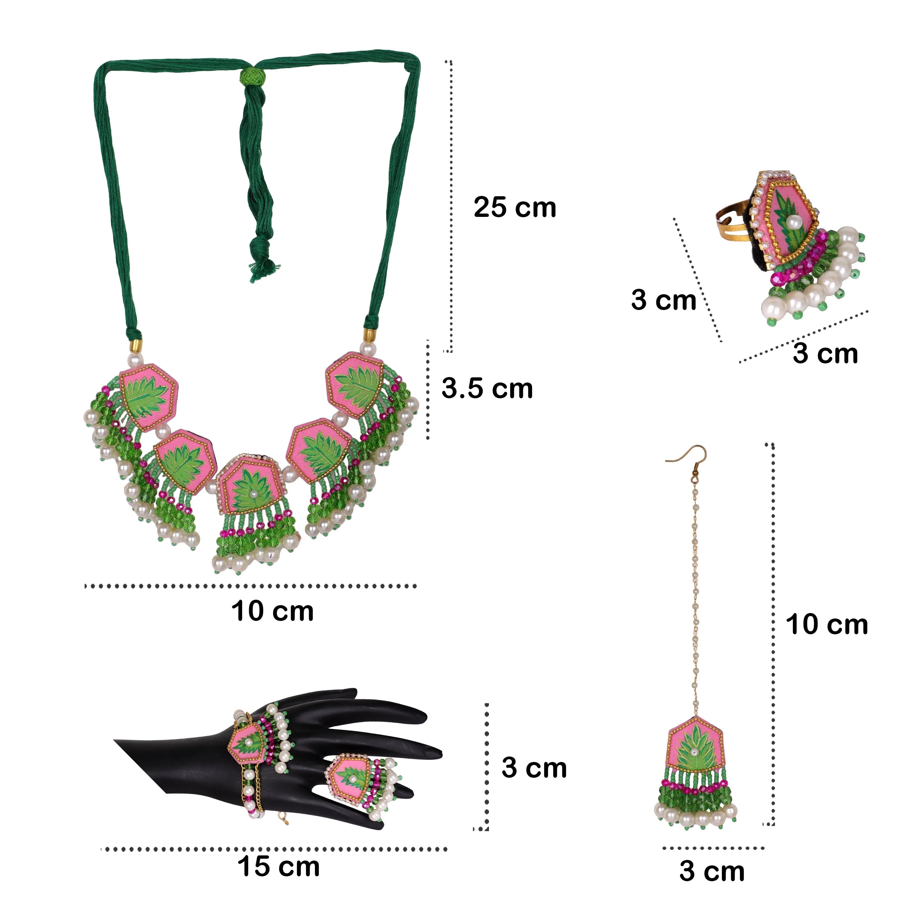 Reni Classic Multi Color Hand Painted Bridal Jewelry (Shaadi Set) - 015 - KHOJ.CITY