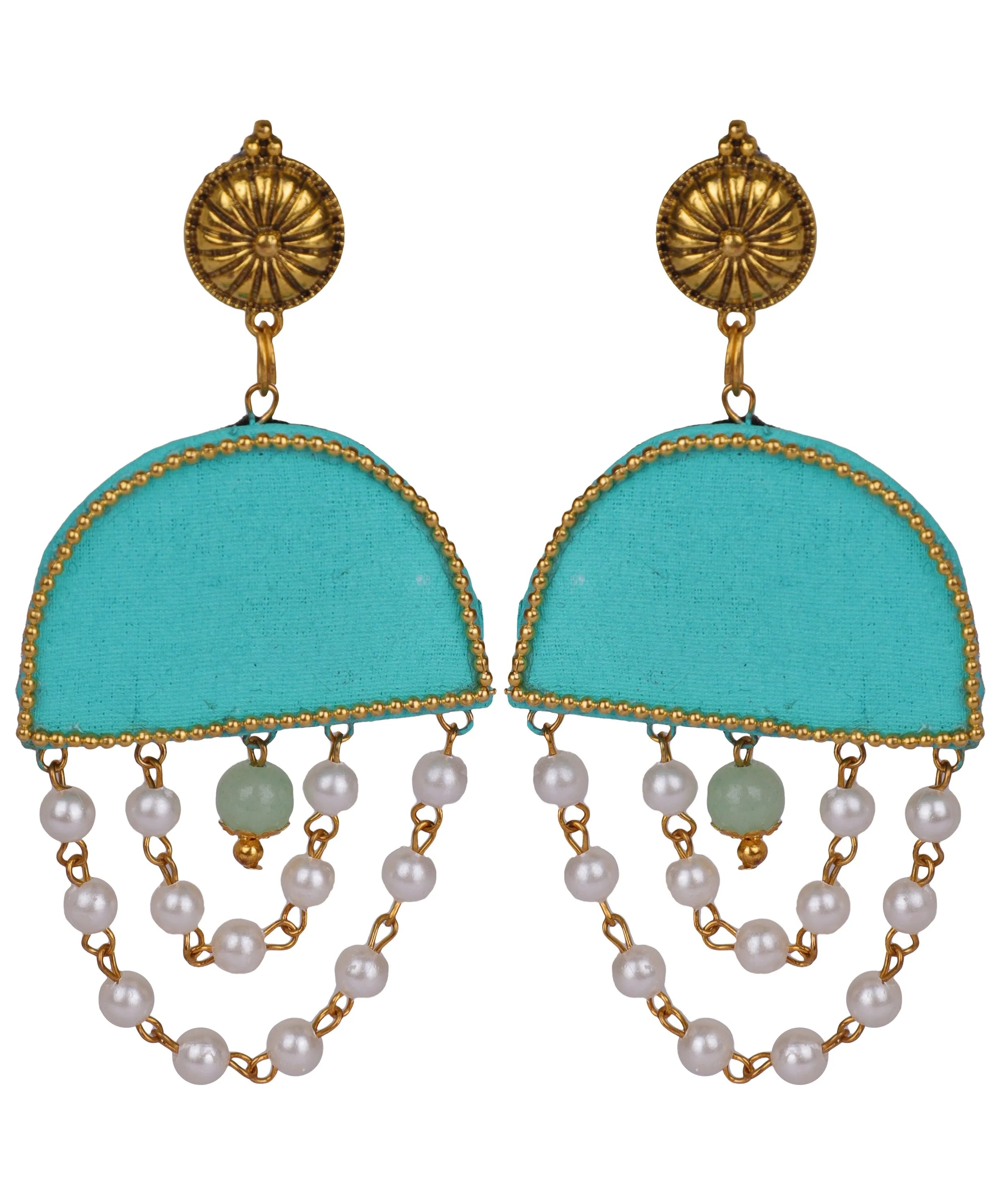 Roop Green Bohemian Hand Painted (Necklace Set) HP-NP-131 - KHOJ.CITY