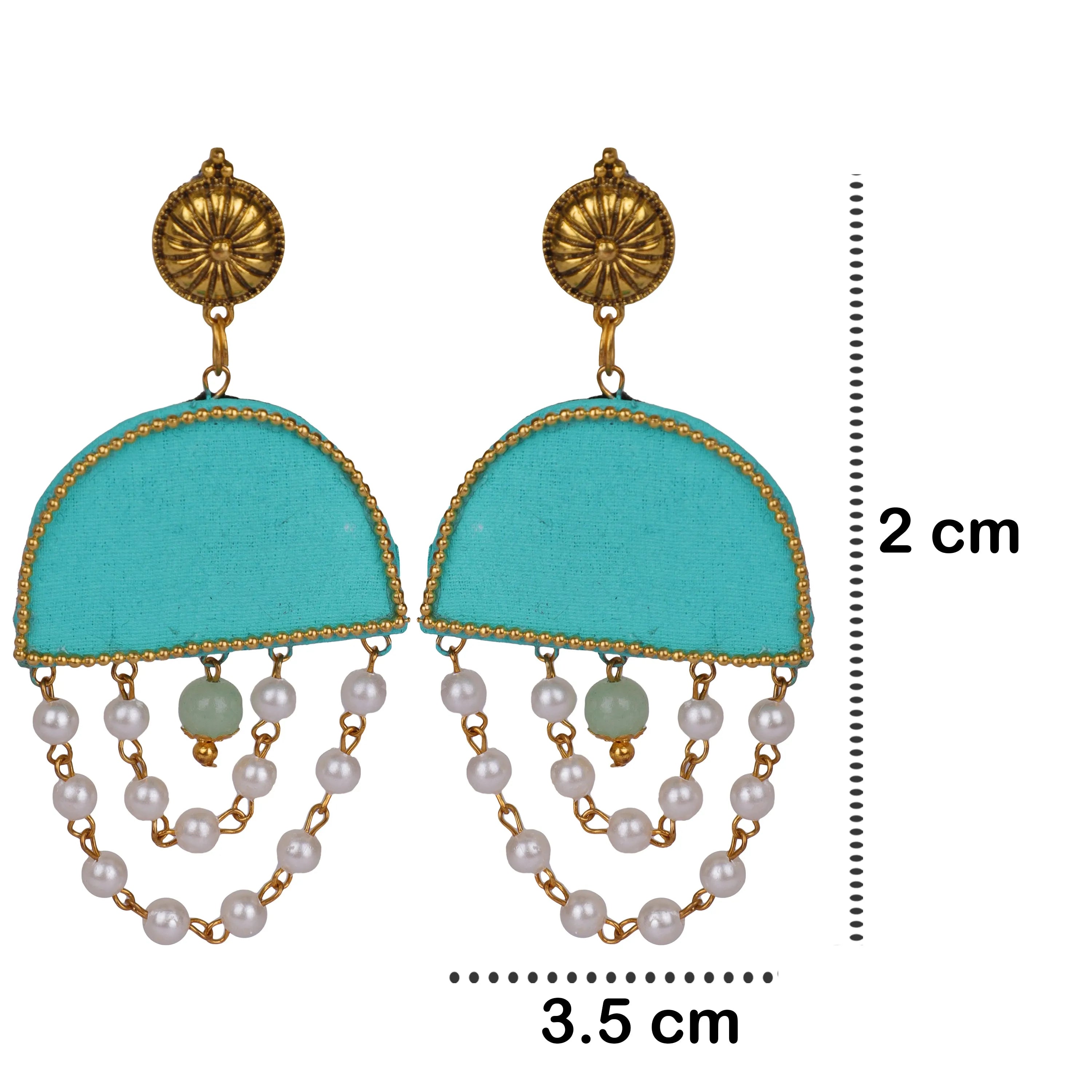 Roop Green Bohemian Hand Painted (Necklace Set) HP-NP-131 - KHOJ.CITY