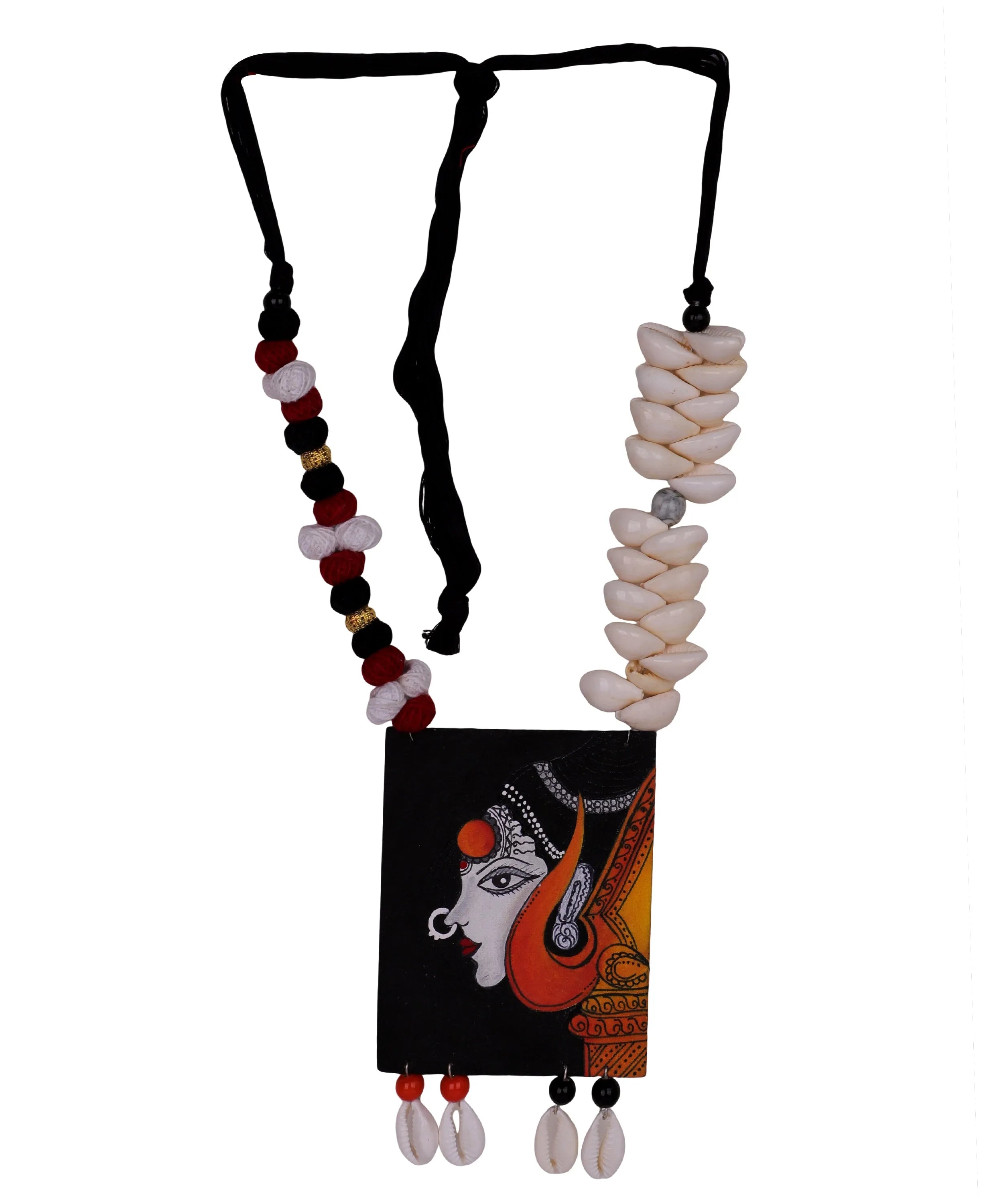 Saadhika Classic Multi Color Hand Painted (Necklace) HP-NP-090 - KHOJ.CITY