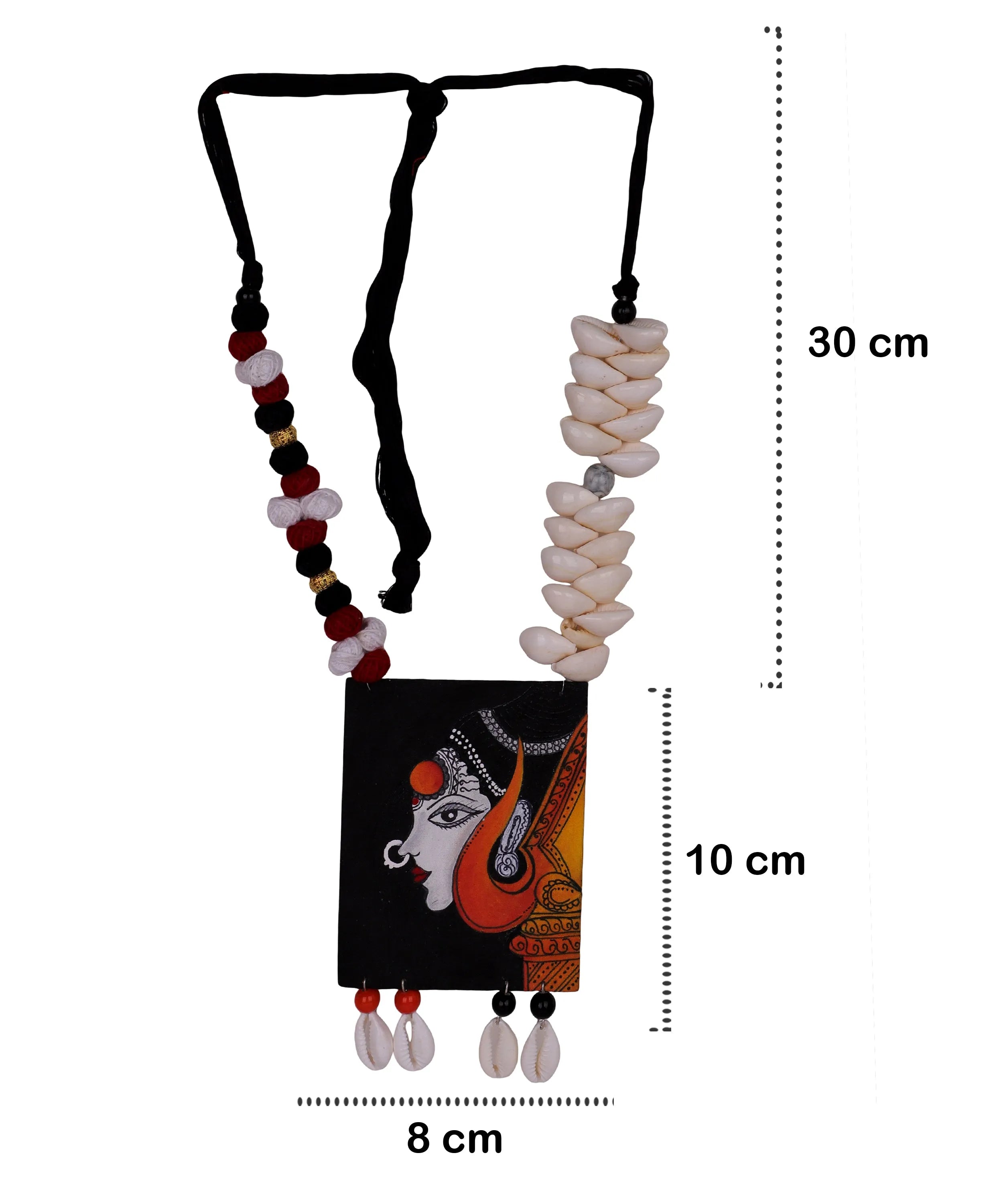 Saadhika Classic Multi Color Hand Painted (Necklace) HP-NP-090 - KHOJ.CITY