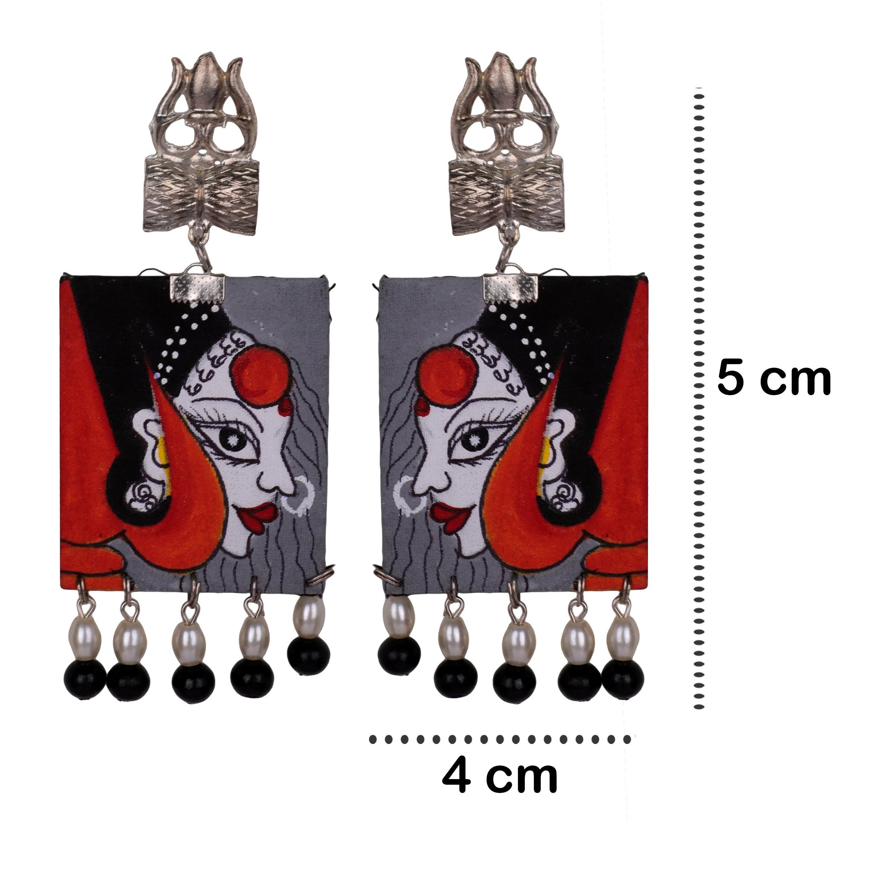 Saadhika Traditional Multi Color Hand Painted Drop (Earrings) HP-ER-174 - KHOJ.CITY