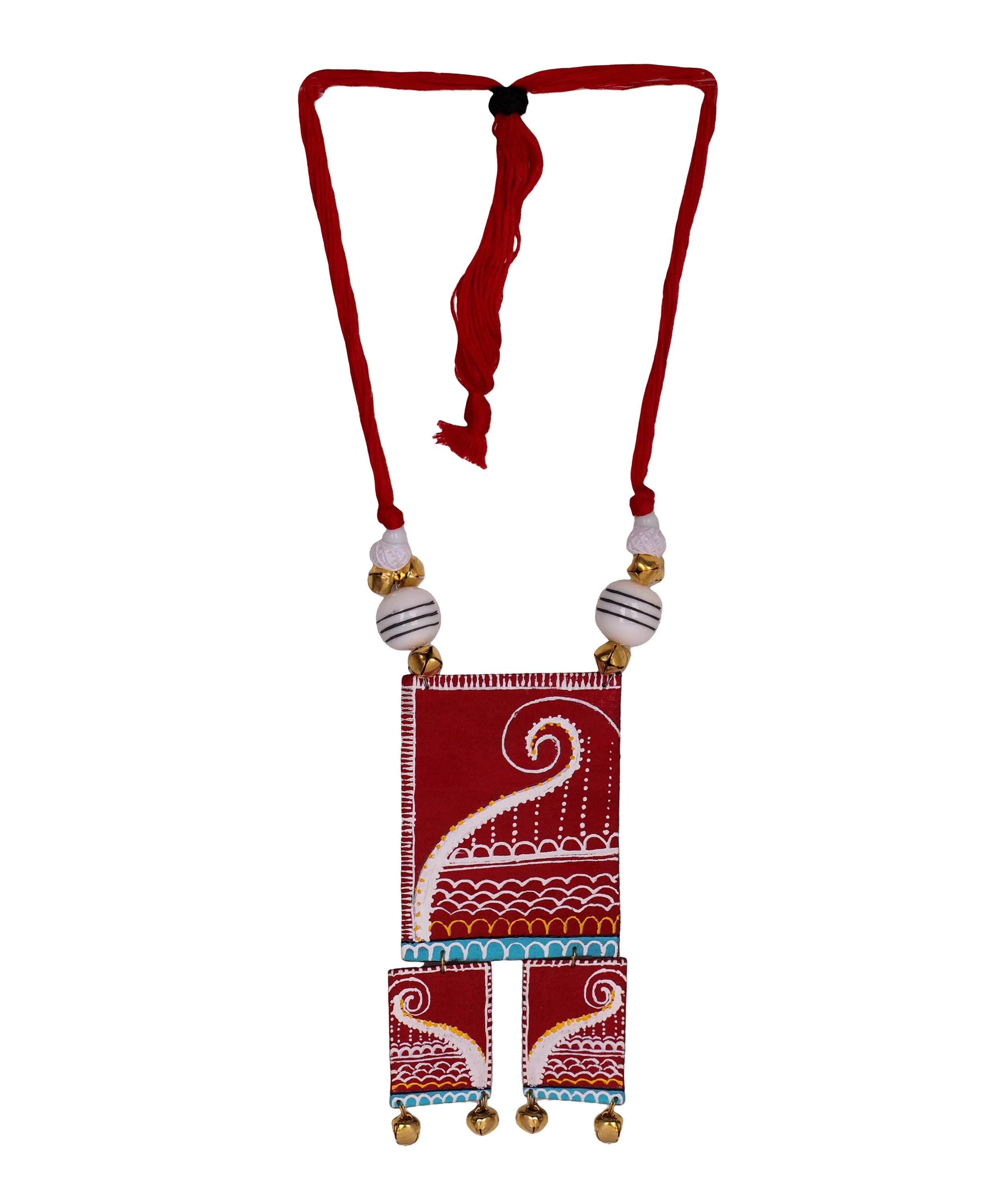 Saar Prateek Classic Multi Color Hand Painted (Necklace) HP-NP-091 - KHOJ.CITY