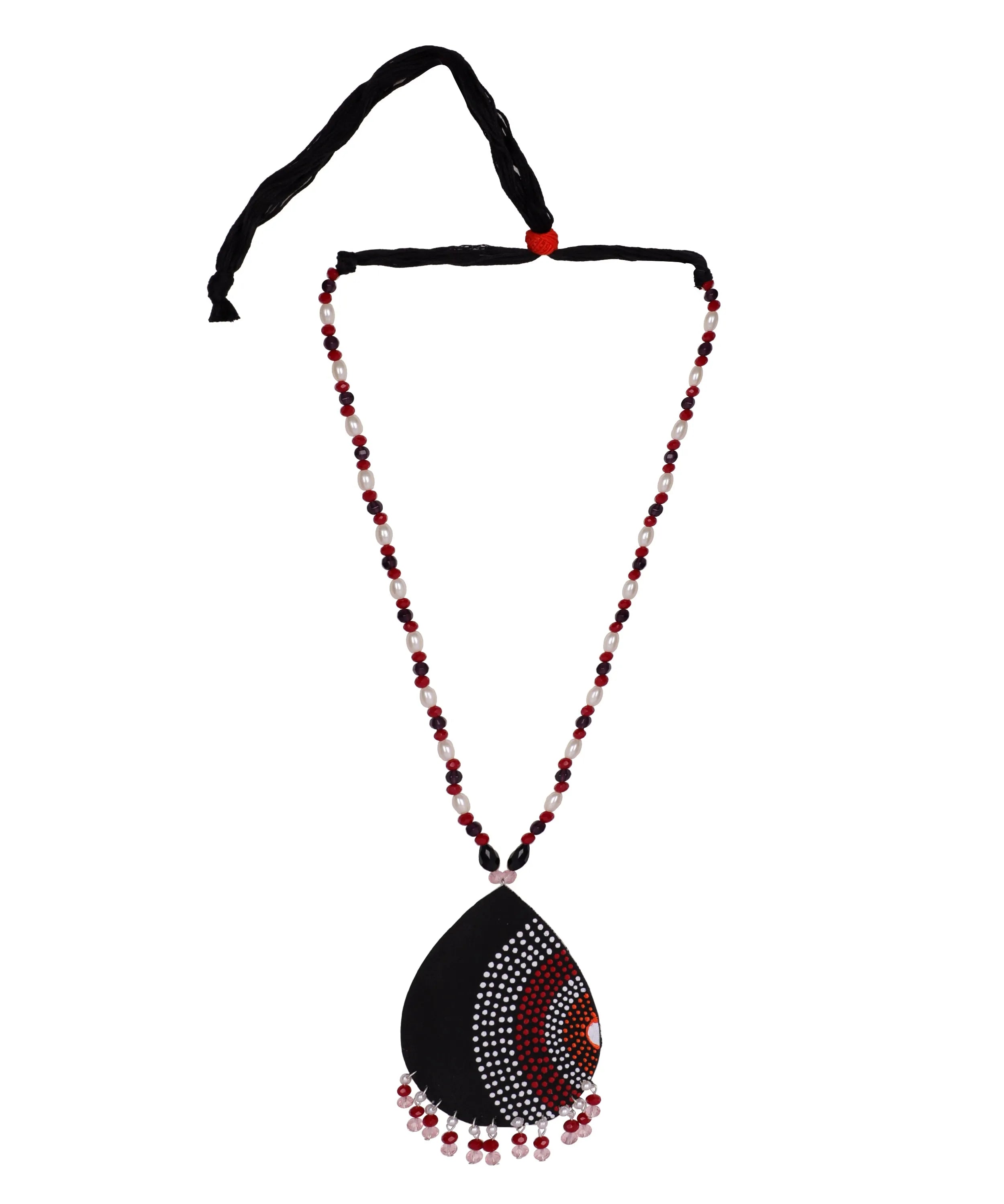 Sable Dot Multi Color Hand Painted (Necklace) HP-NP-208 - KHOJ.CITY