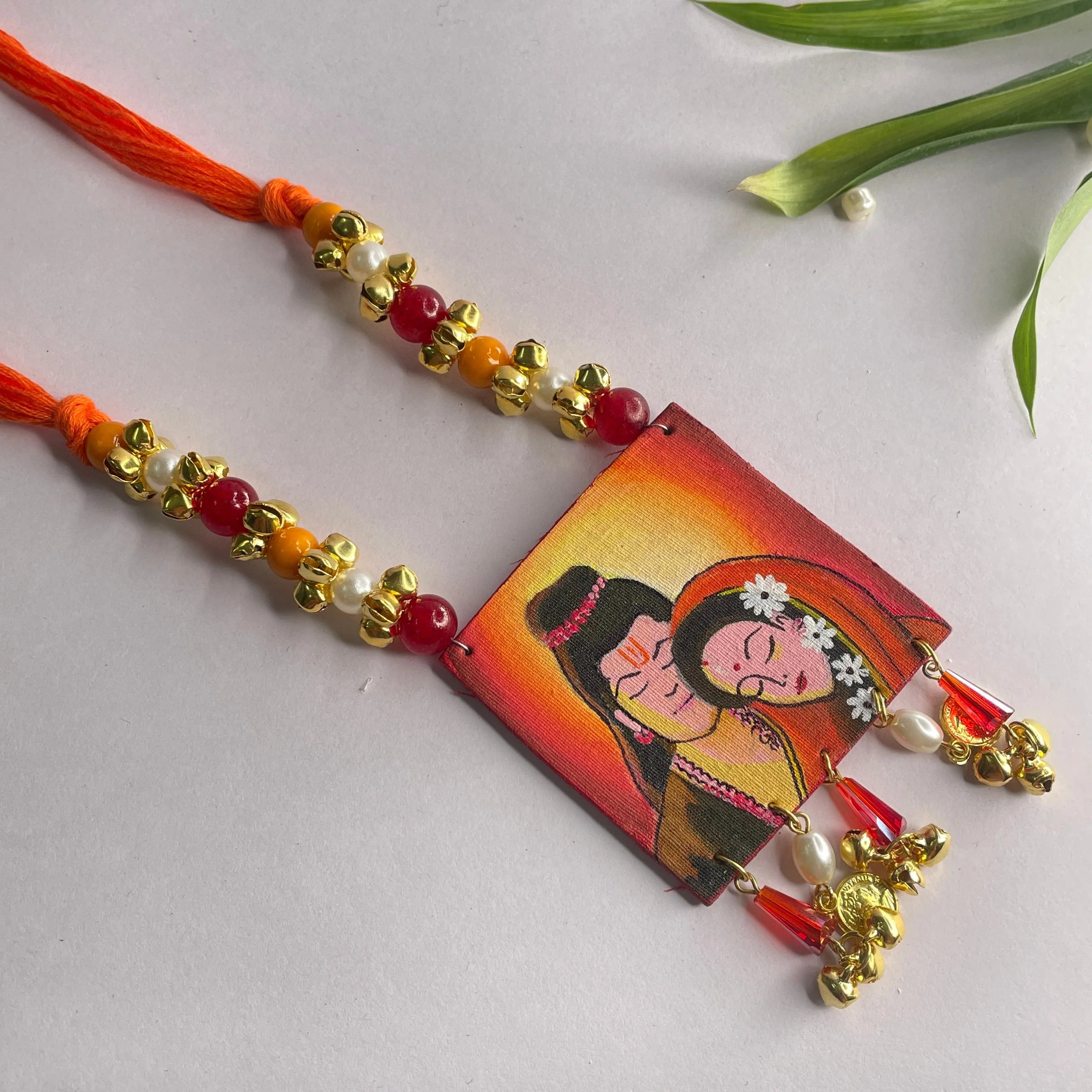 Siya Ram Traditional Multi Color Hand Painted (Necklace) HP-NP-097 - KHOJ.CITY
