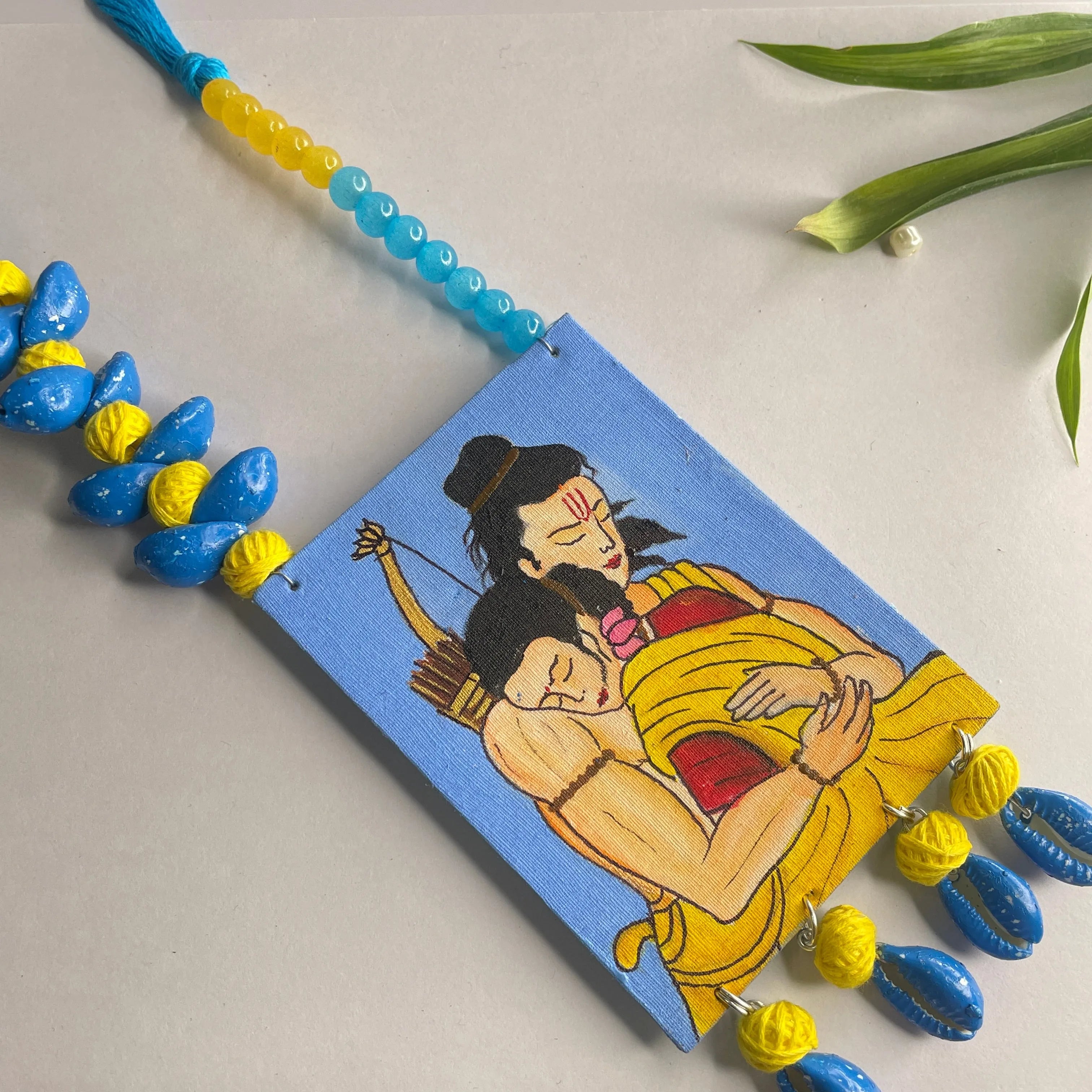 Siya Ram Traditional Multi Color Hand Painted (Necklace) HP-NP-100 - KHOJ.CITY