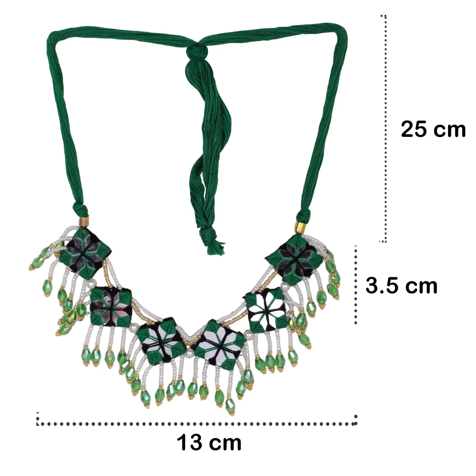 Vajra Mirror Classic Multi Color Handmade Bridal Jewellery (Shaadi set) -008 - KHOJ.CITY