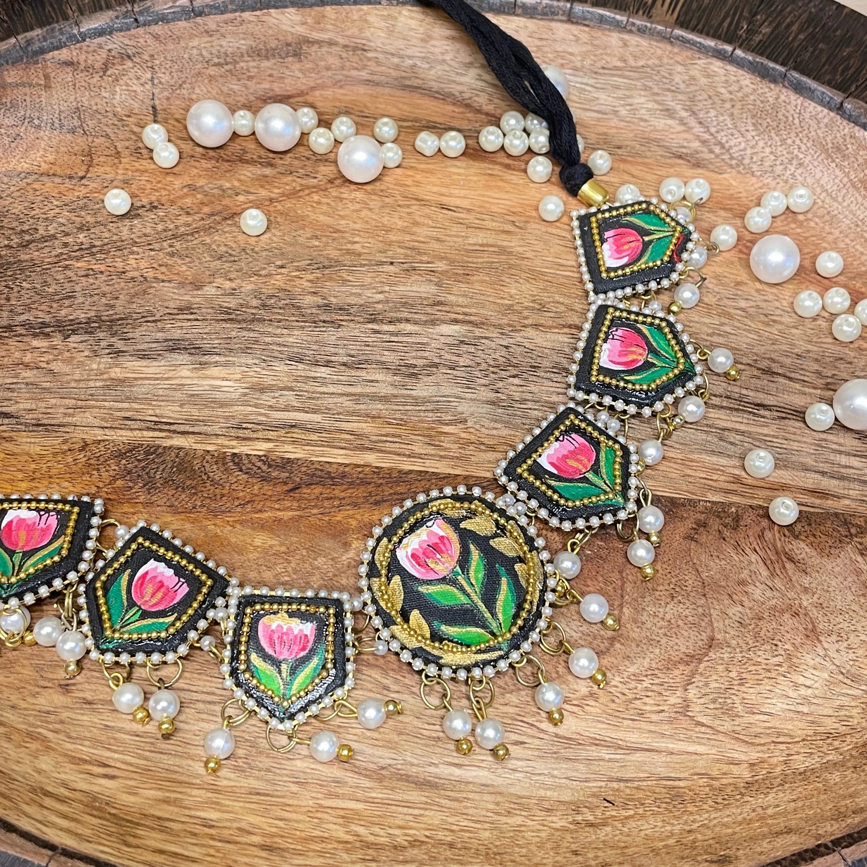 Waffa Classic Black Handmade (Choker Set) HP-NP- - KHOJ.CITY