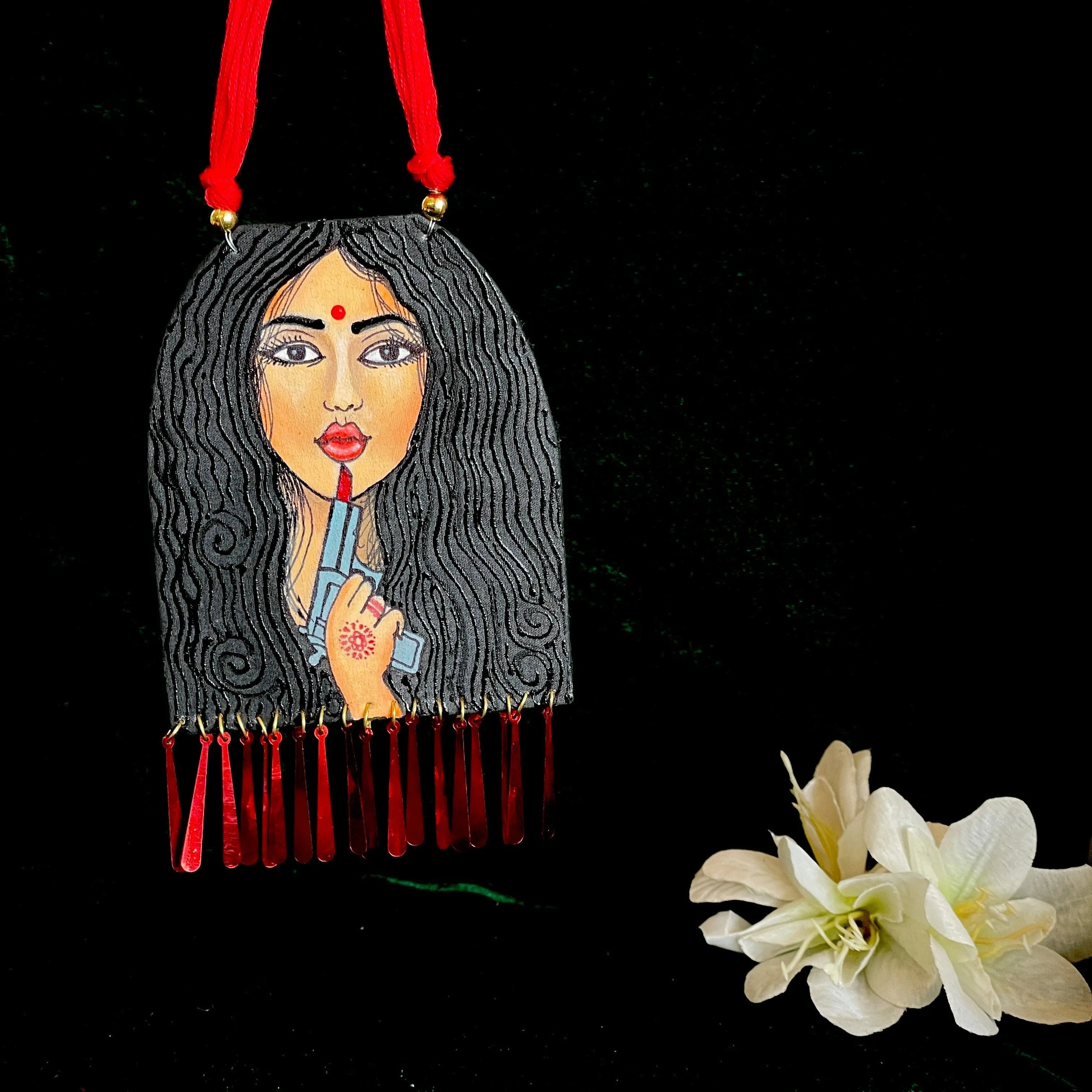 Revolver Rani Urban Naari Bohemian Multi Color Hand Painted (Necklace) HP-NP-108 - KHOJ.CITY