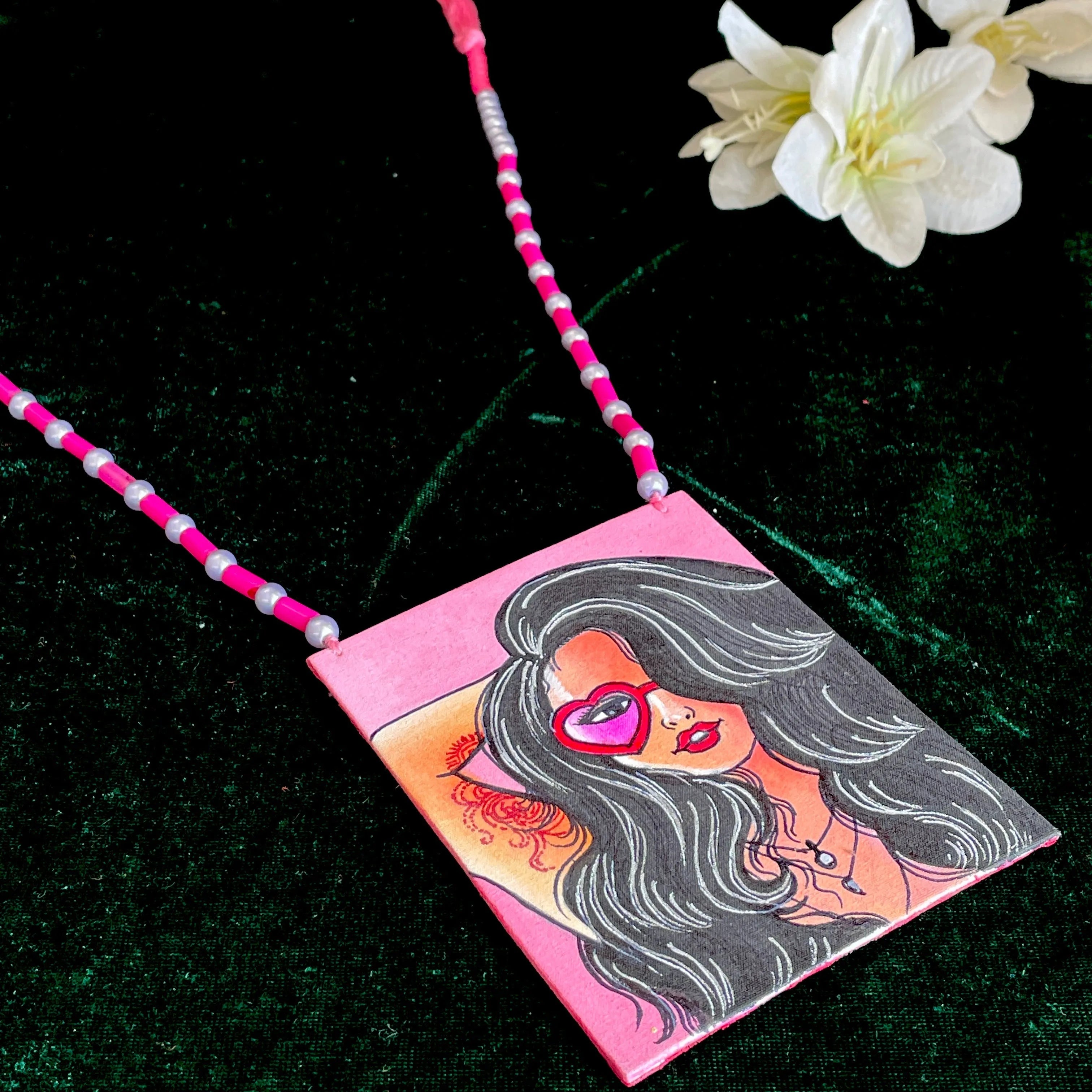 Sassy Urban Naari Bohemian Multi Color Hand Painted (Necklace) HP-NP-111 - KHOJ.CITY