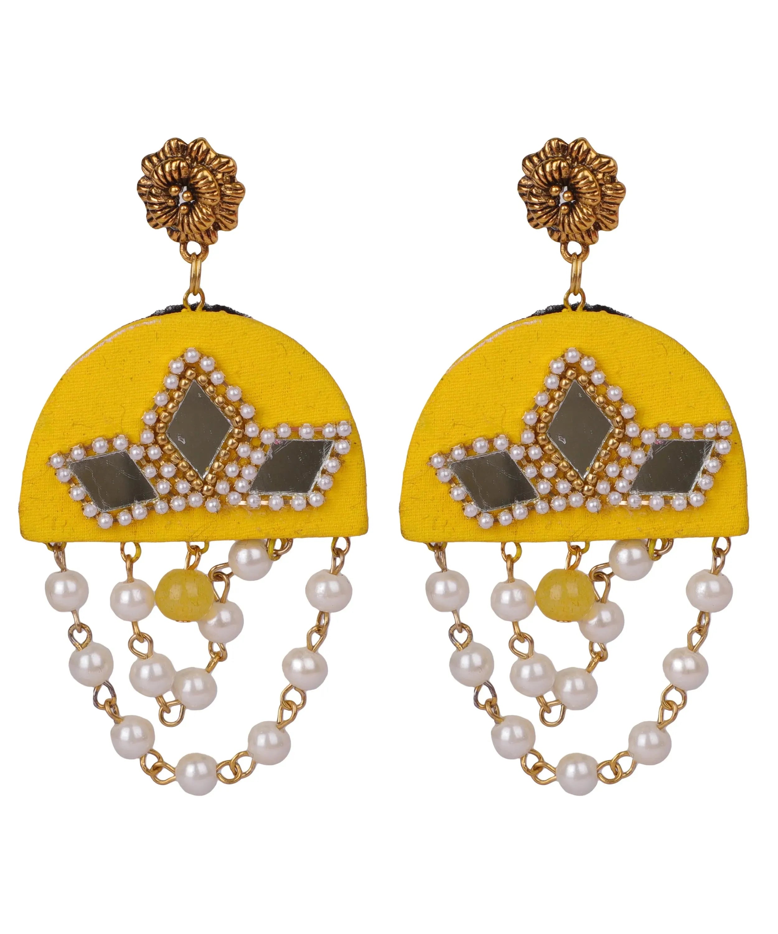 Yellow Dome Classic Multi Color Handmade (Choker Set) HM-NP-218 - KHOJ.CITY