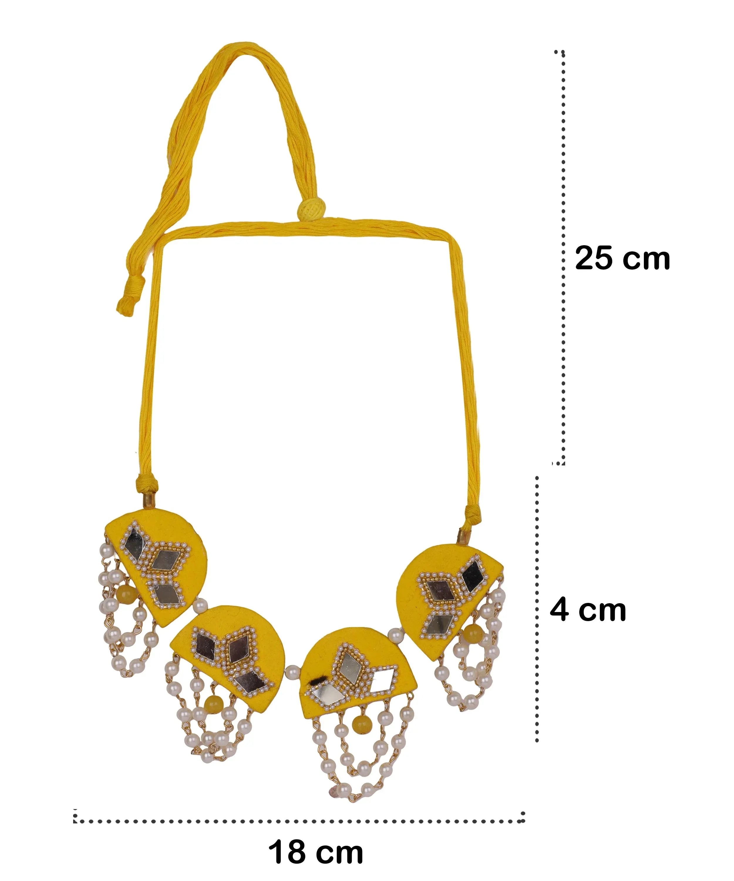 Yellow Dome Classic Multi Color Handmade (Choker Set) HM-NP-218 - KHOJ.CITY