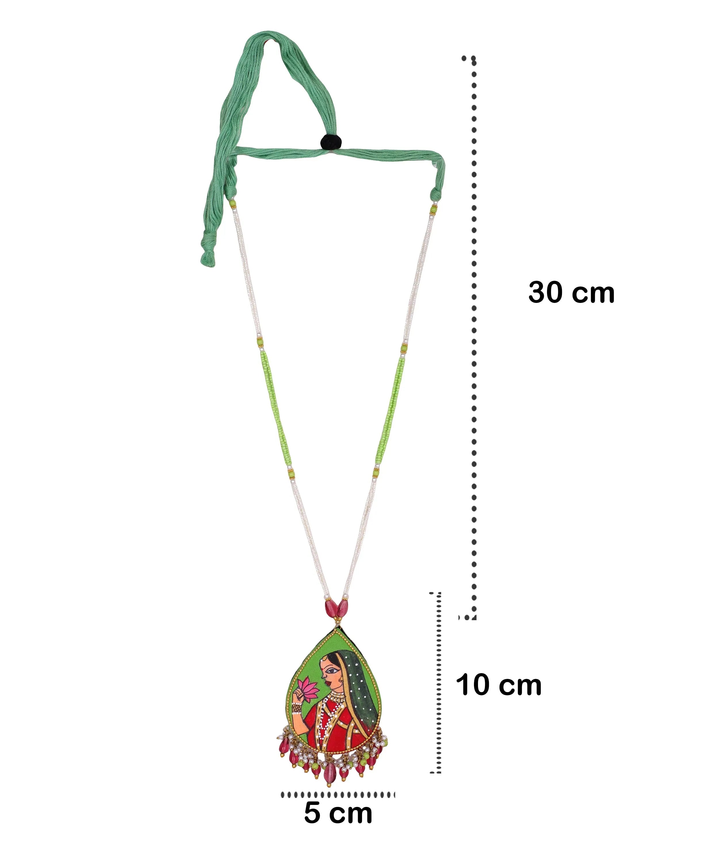 Zamani Classic Hand Painted (Necklace) HP-NP-116 - KHOJ.CITY