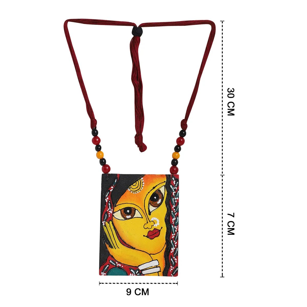 Laajo Classic Multi Color Hand Painted (Necklace) HP - NP - 056 - KHOJ.CITY