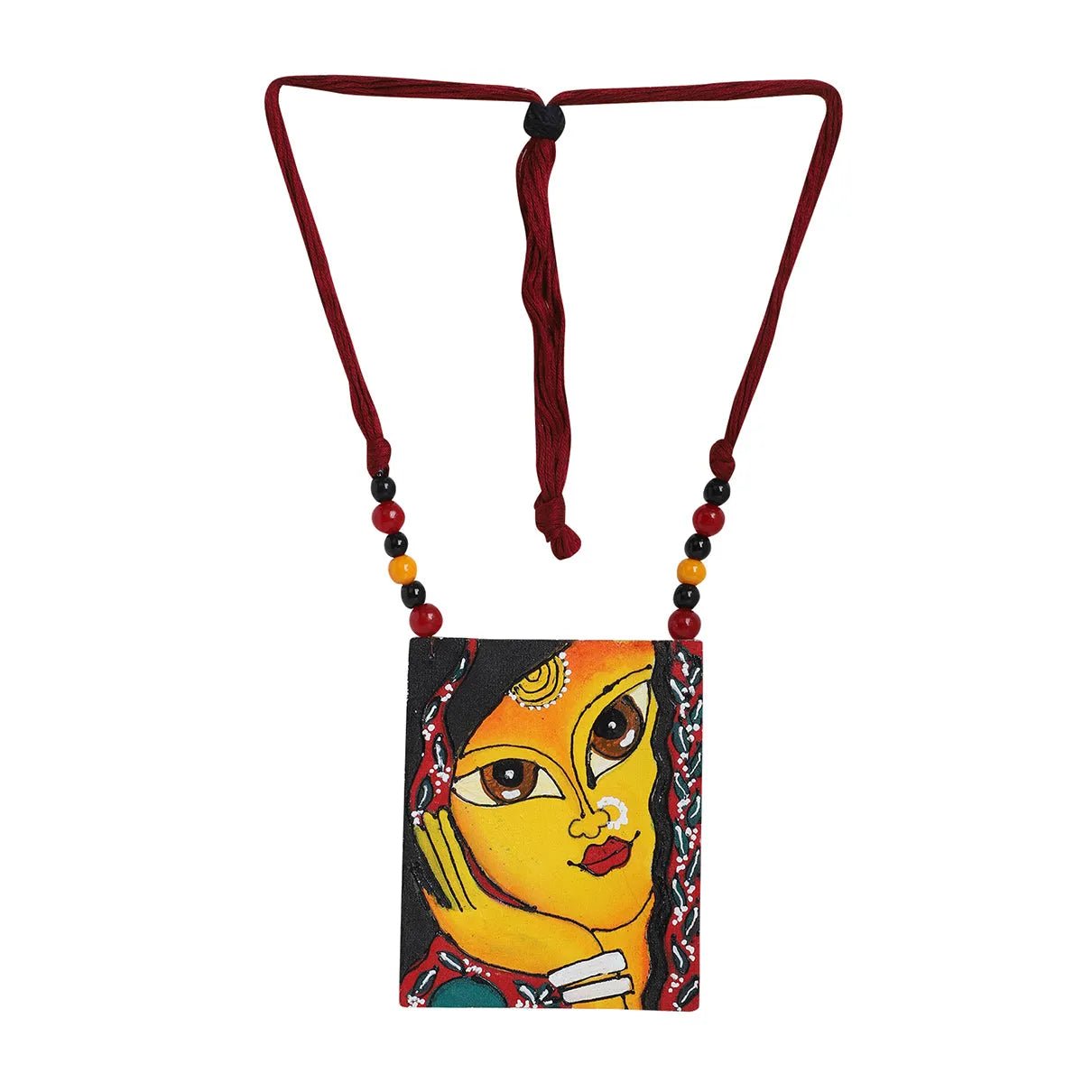 Laajo Classic Multi Color Hand Painted (Necklace) HP - NP - 056 - KHOJ.CITY