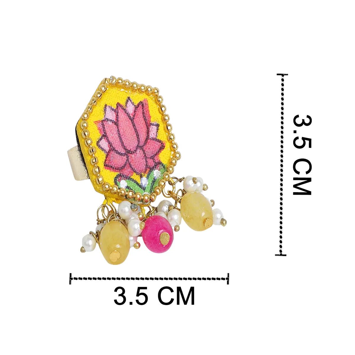 Lily Classic Multi Color Hand Painted (Ring) HP - RG - KHOJ.CITY